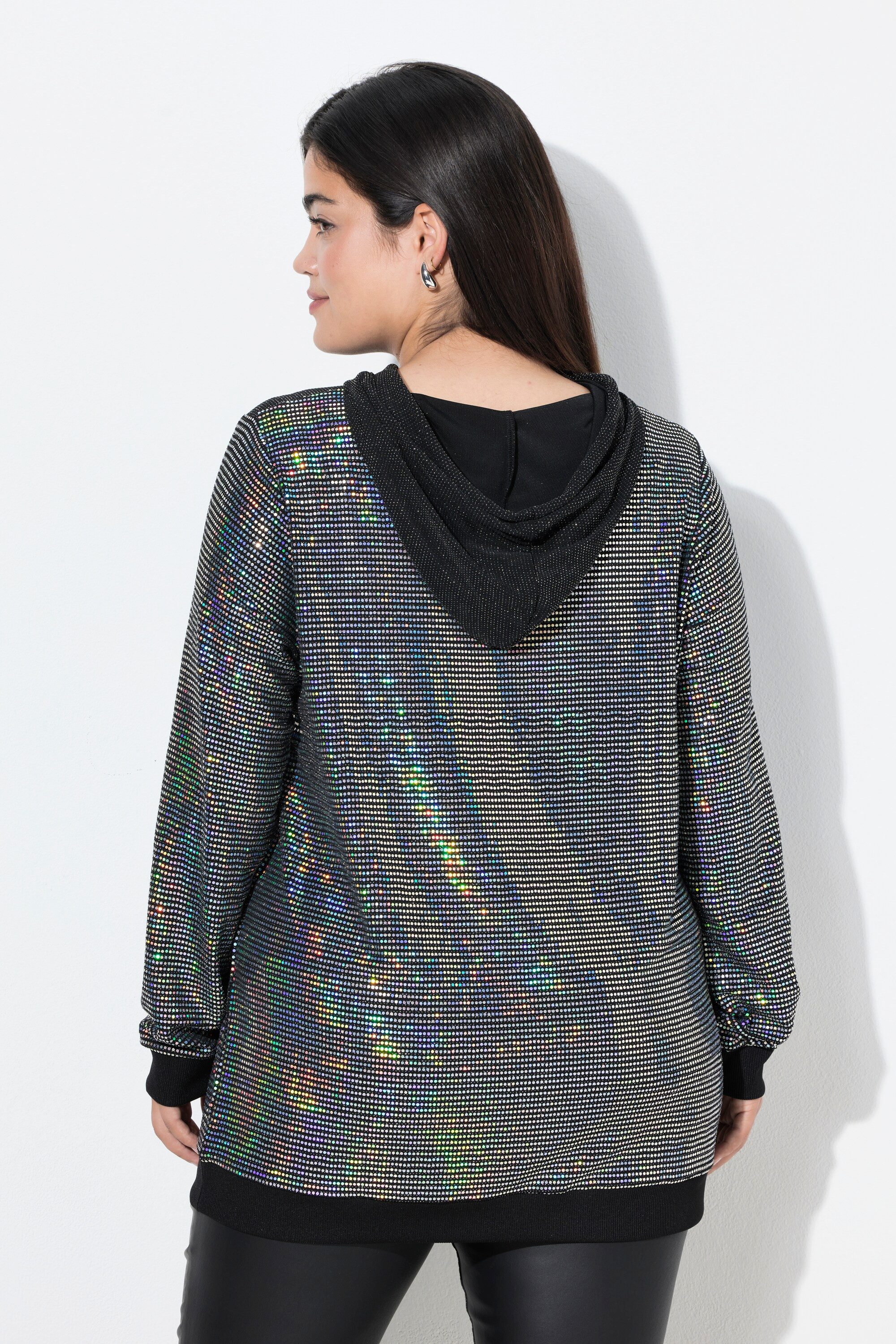Angel of Style Sweatshirt Hoodie Kapuzensweater Metallic-Effekt Pailletten