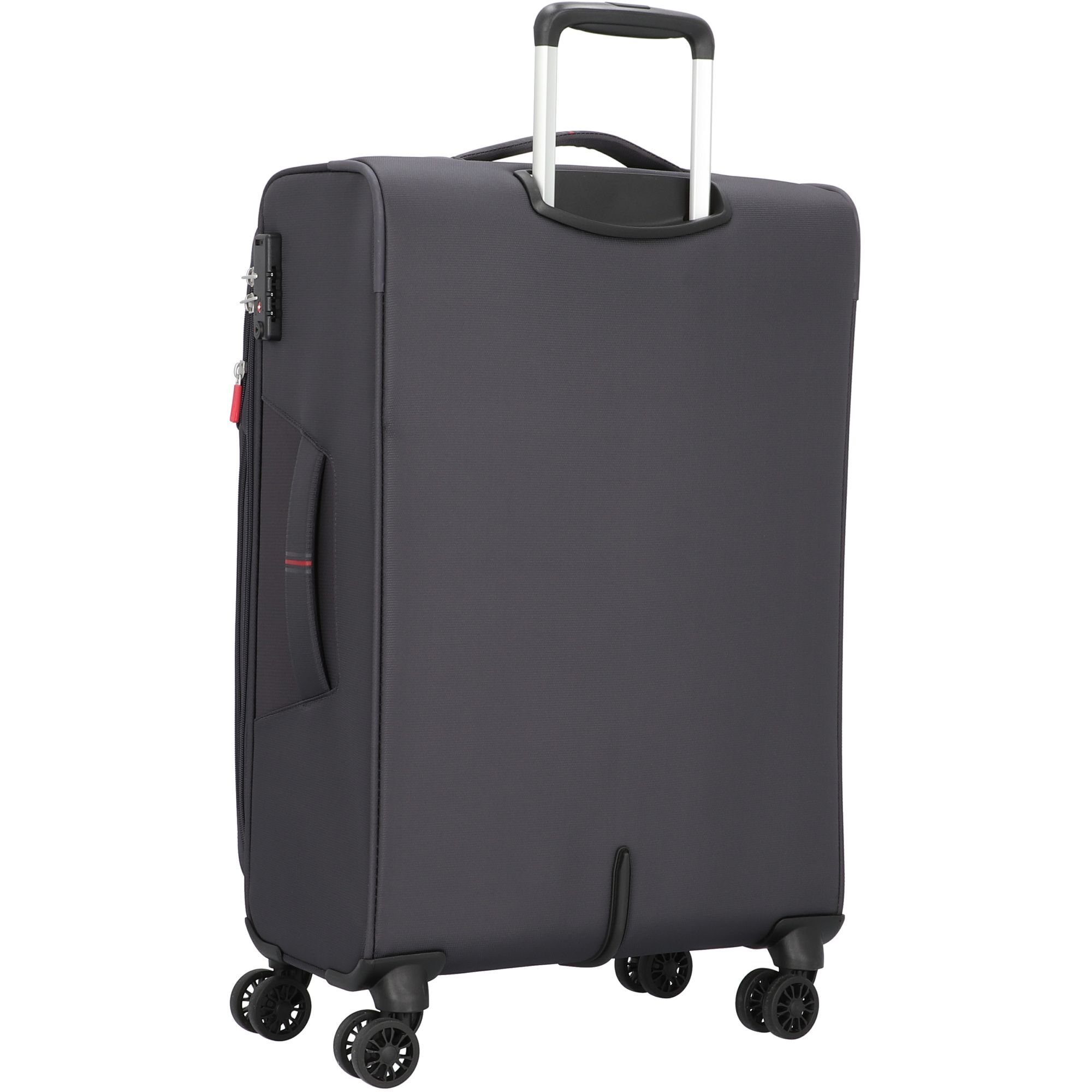 Rollen, grey/red Crosstrack, 4 Polyester Tourister® American Weichgepäck-Trolley