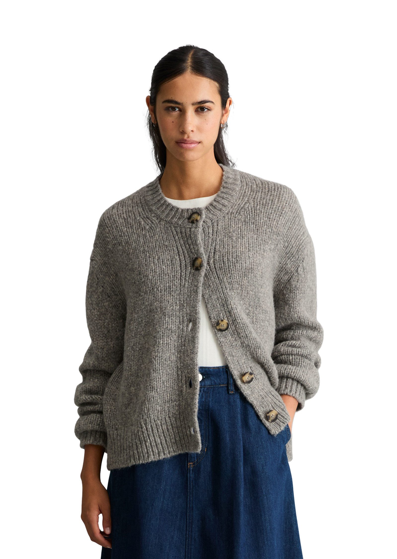 Marc O'Polo DENIM Cardigan aus kuscheligem Schurwolle-Alpaka-Mix