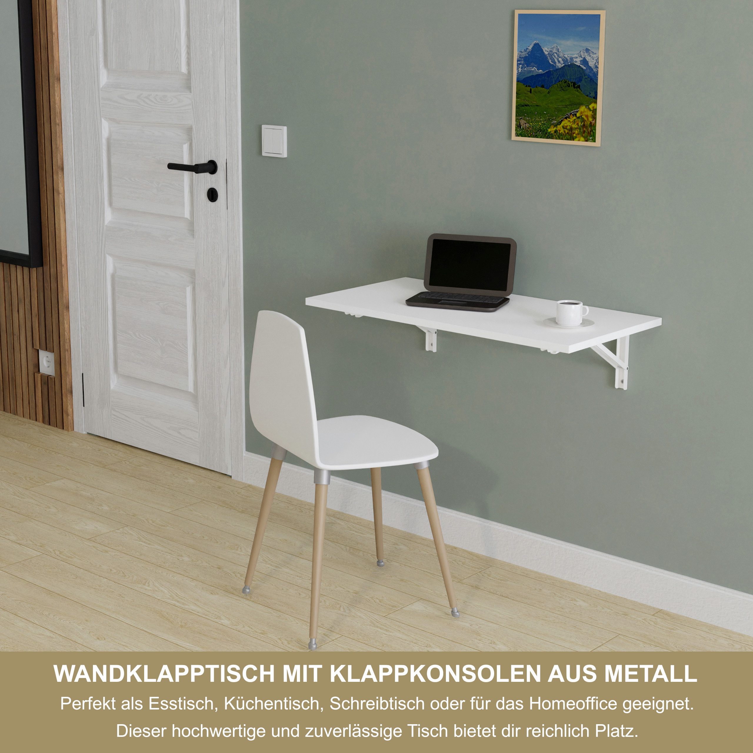 KDR Produktgestaltung Klapptisch 80x40 Wandklapptisch Esstisch günstig online kaufen
