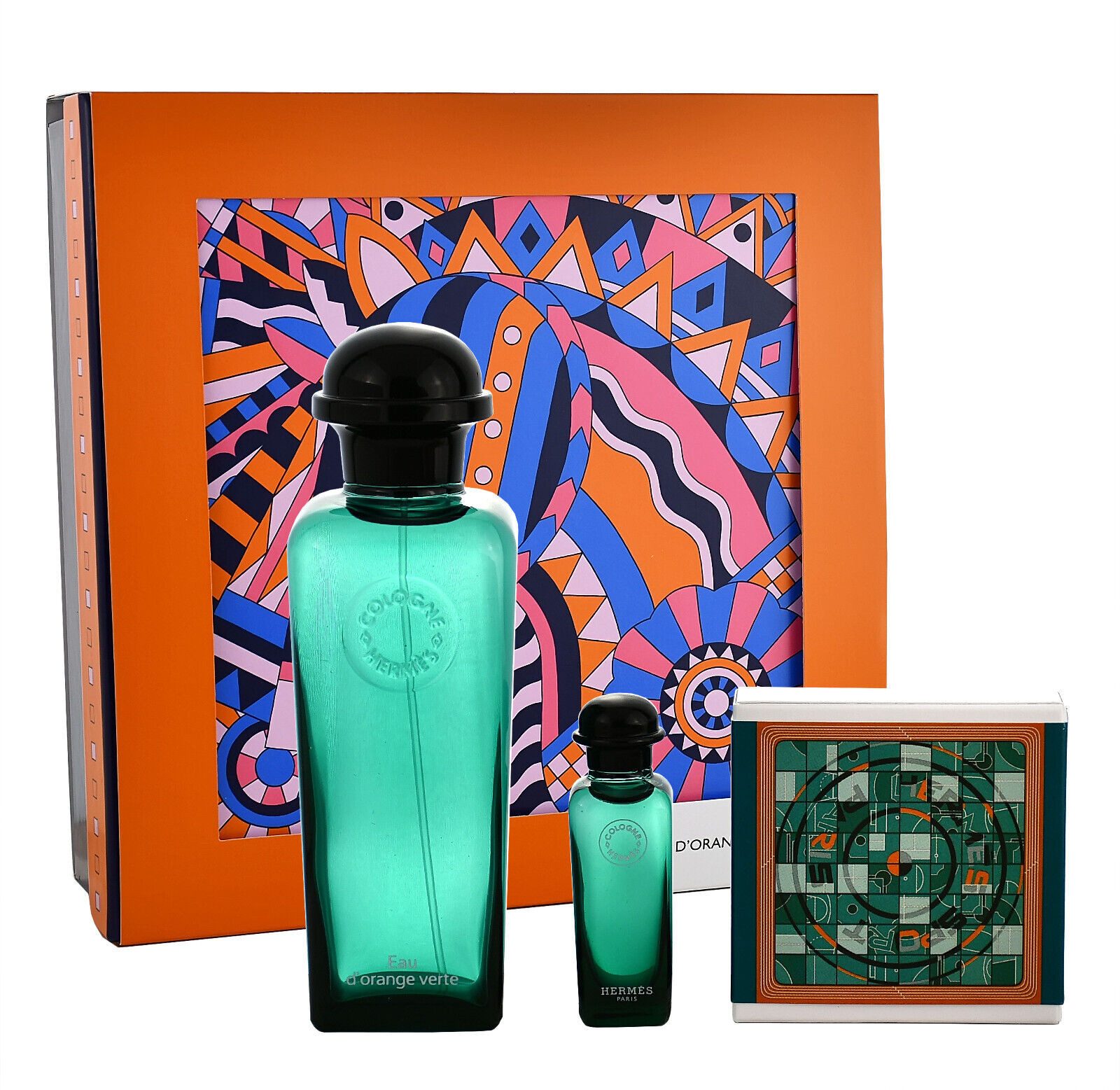 Duft-Set HERMES EAU D’ORANGE VERTE EDC 100ML + EDC 15ML + SG 40ML