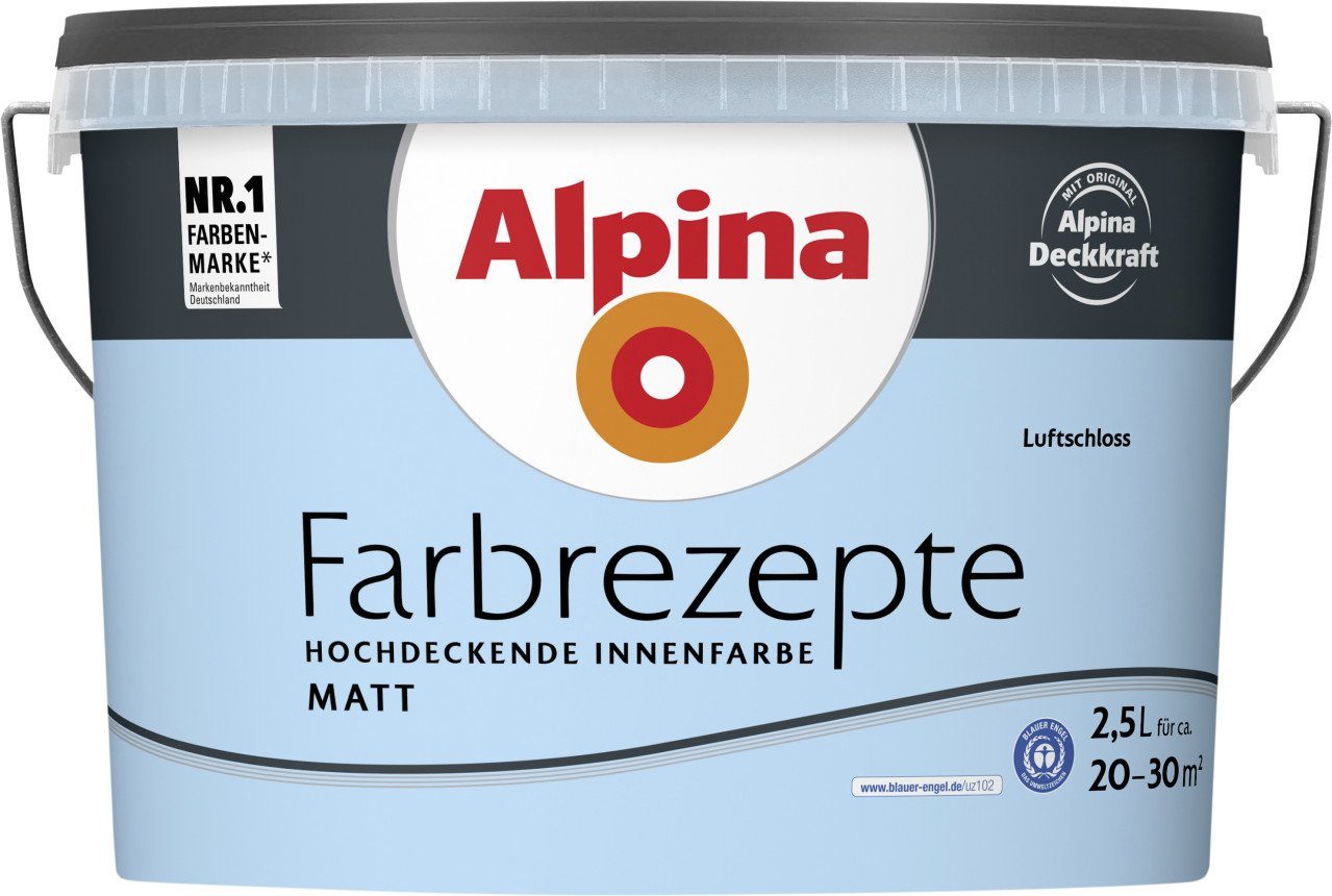 Wandfarbe Alpina Farbrezepte Luftschloss matt 2,5 L