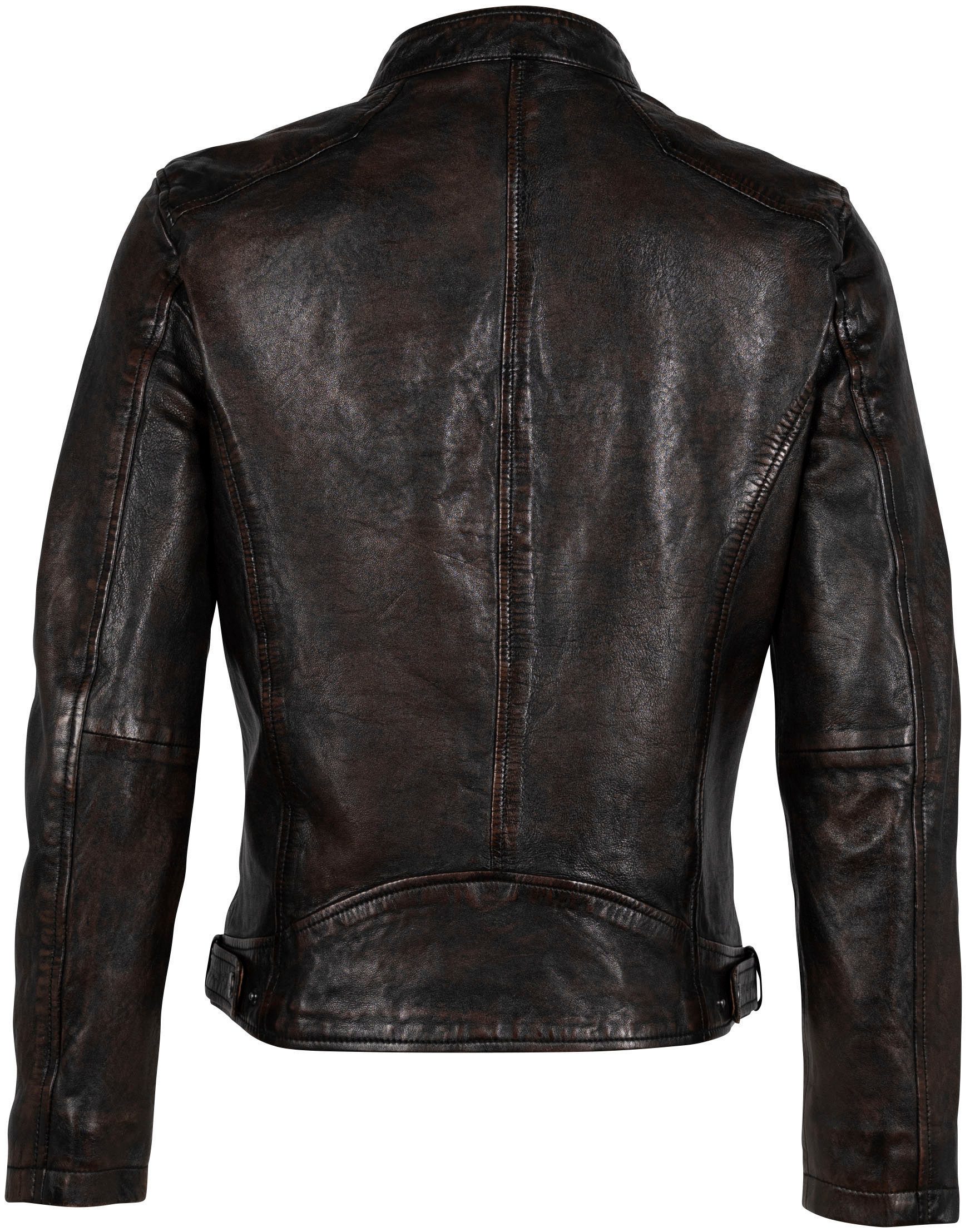 Mauritius Lederjacke MMAdelmo mti Reißverschluss, Stehkragen günstig online kaufen