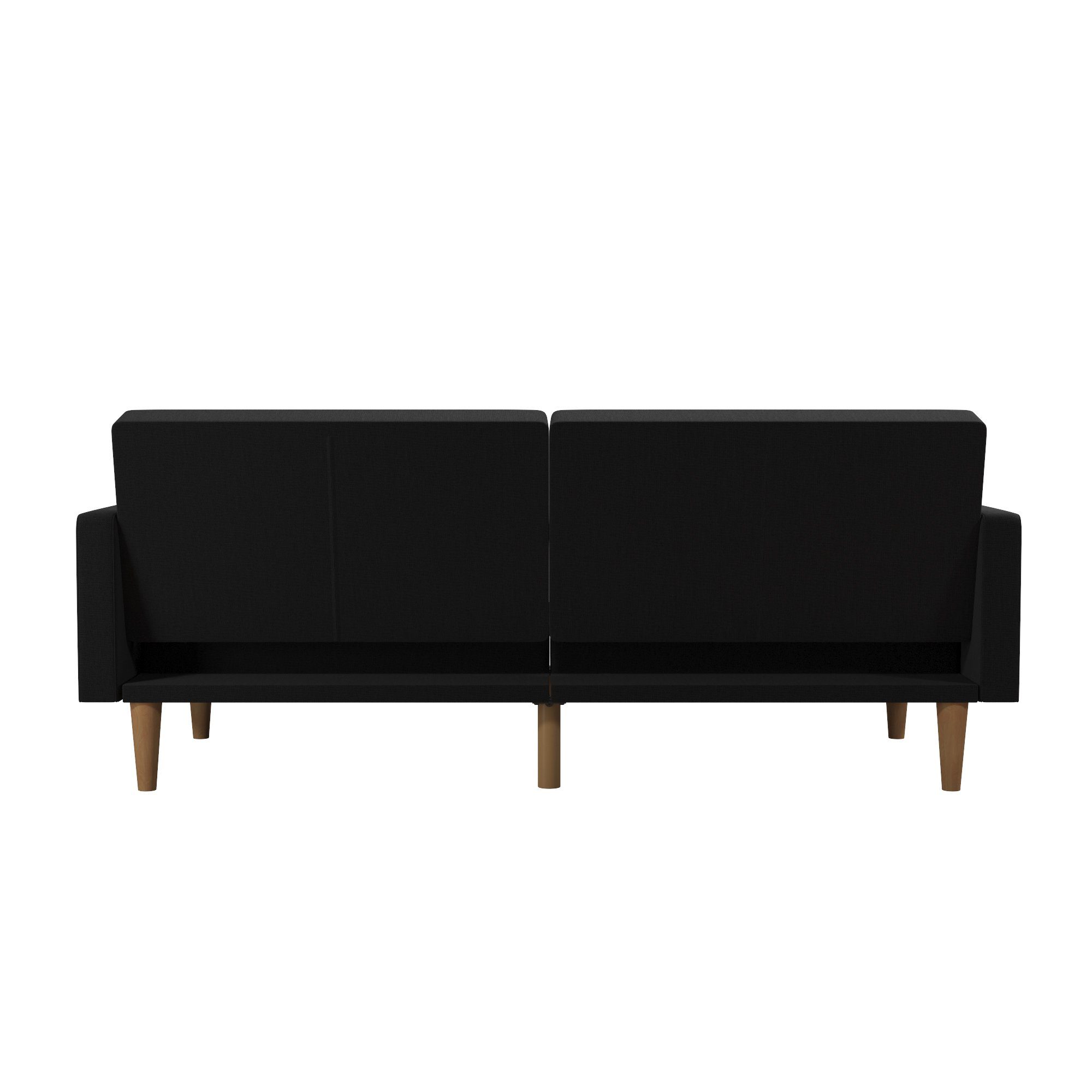 aus schwarz Leinenstoff, Sitzhöhe loft24 cm Bezug Mainstays, 40,5 Schlafsofa