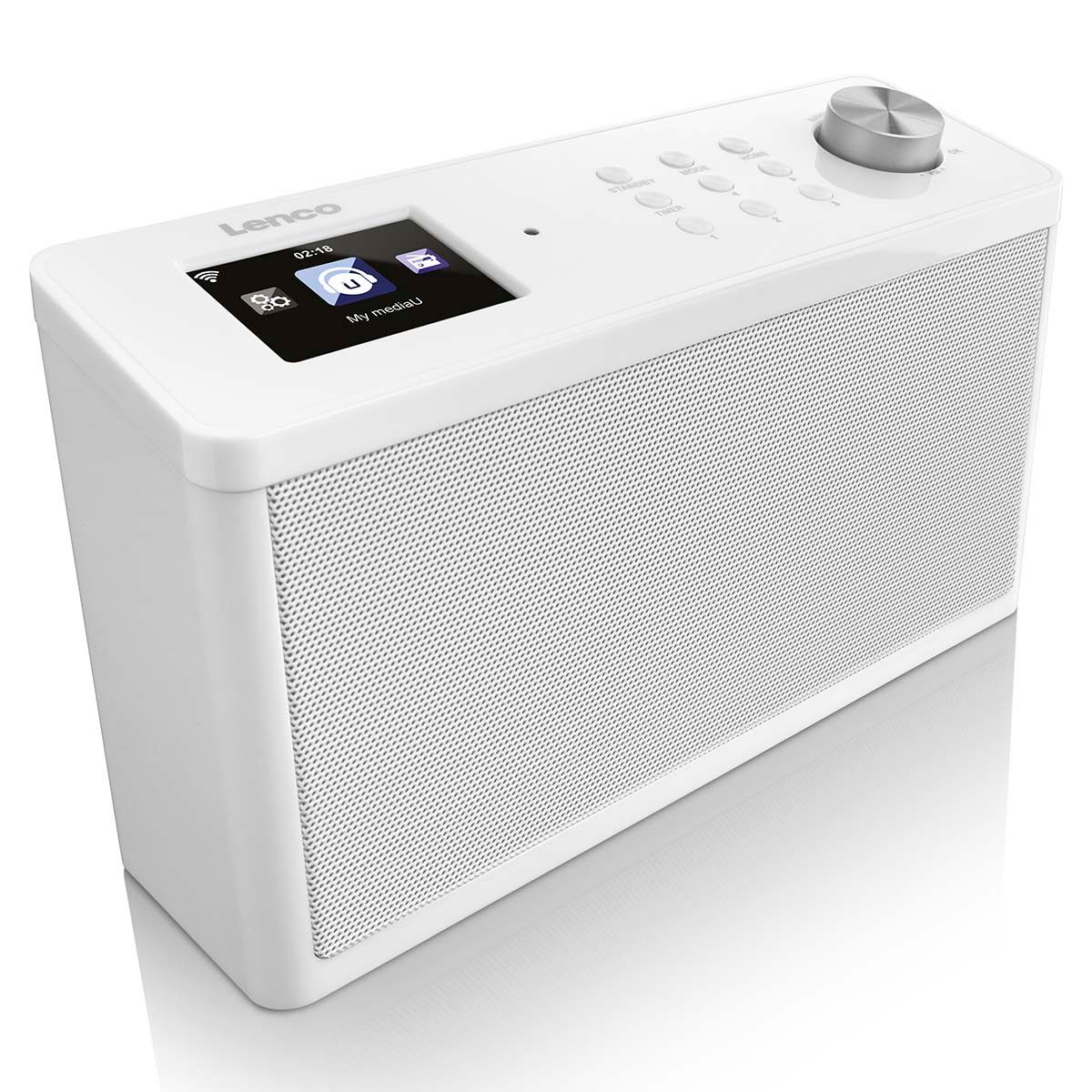 Lenco KCR-2014 Radio (Küche Radio, 10 W, FM, Internet-Radio, Countdown-Timer und Doppelte Alarmfunktion)