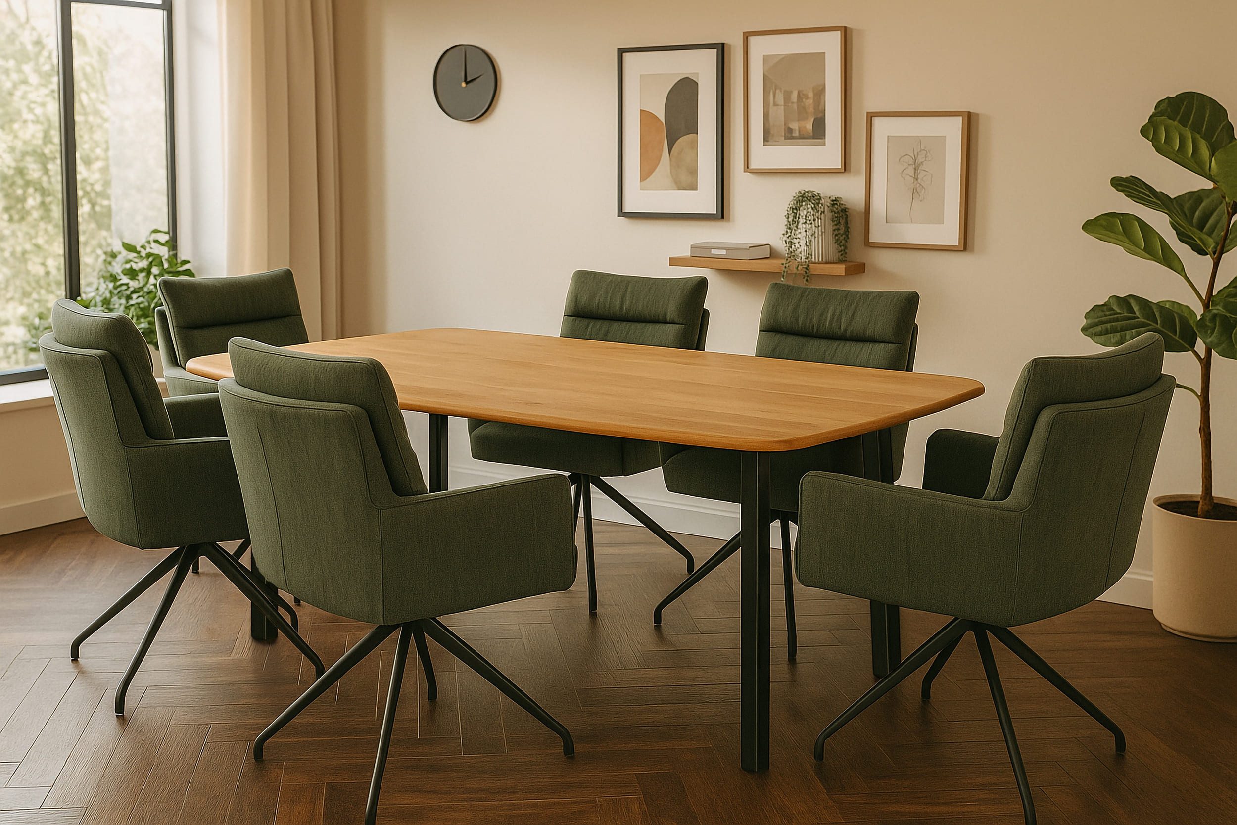 LC Home Essgruppe LC Home Houston 5tlg Esstisch, (7-tlg)