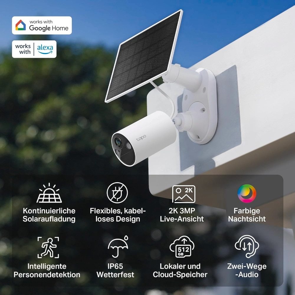 tp-link Überwachungskamera Tapo C410 KIT (Innenbereich, Außenbereich, Tapo Solarpanel)