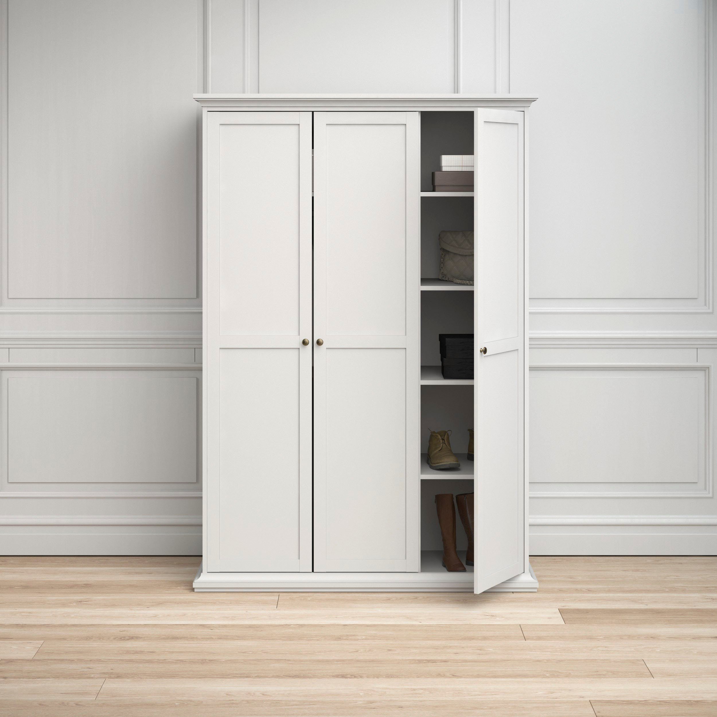 Home affaire Drehtürenschrank "Paris", im Landhaus-Stil aus schönem Holzfur günstig online kaufen