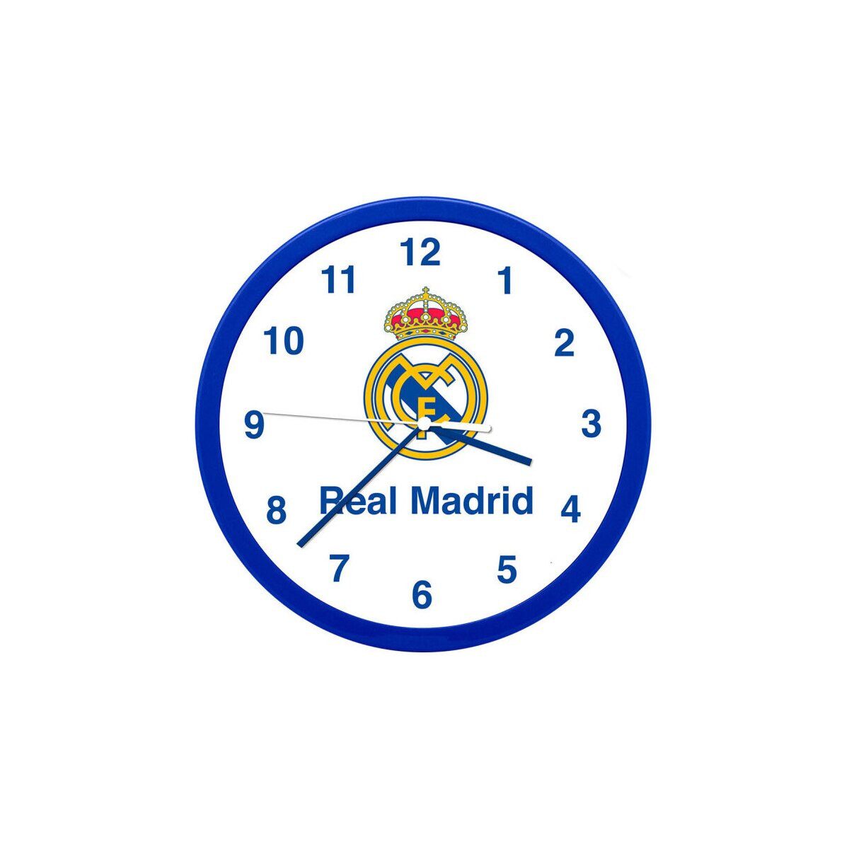 Real Madrid Wanduhr Real Madrid Wanduhr 25cm Fan-Uhr Weiß Emblem Design