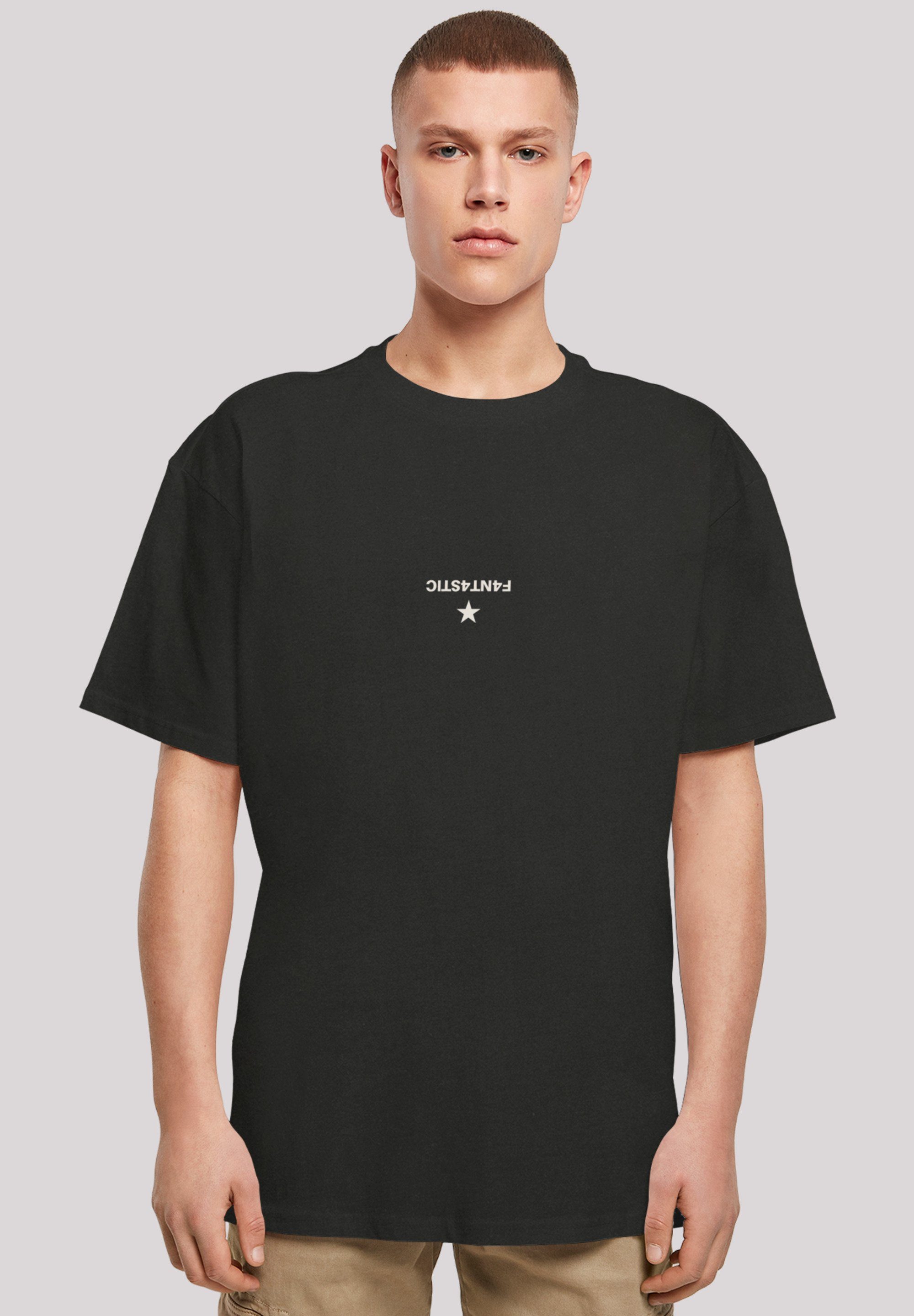 schwarz Abstract T-Shirt Geometric Print F4NT4STIC