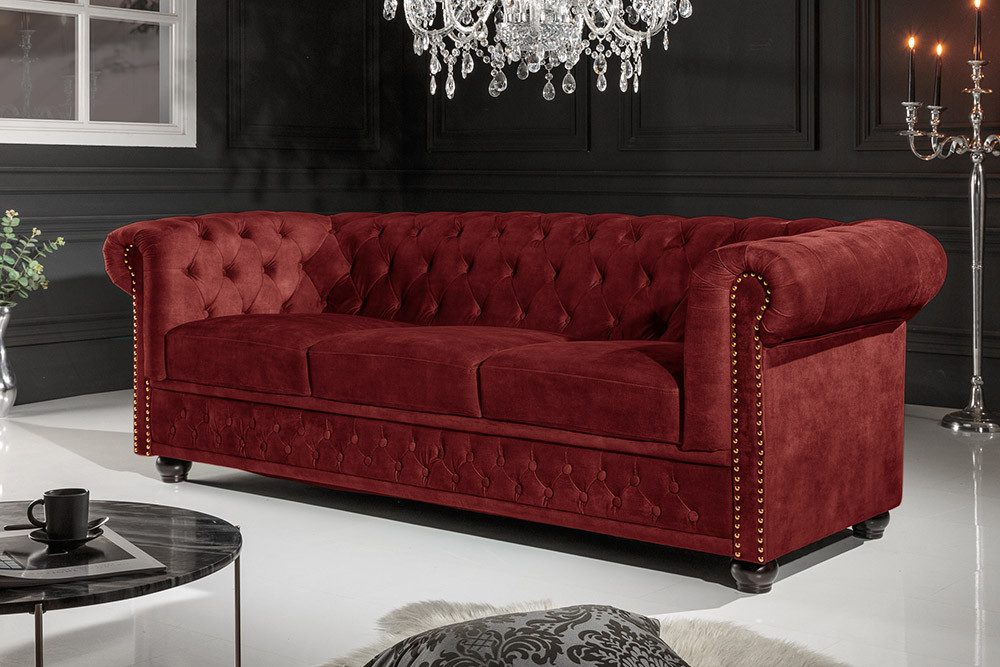 riess-ambiente Sofa CHESTERFIELD 205cm rot - günstig online kaufen