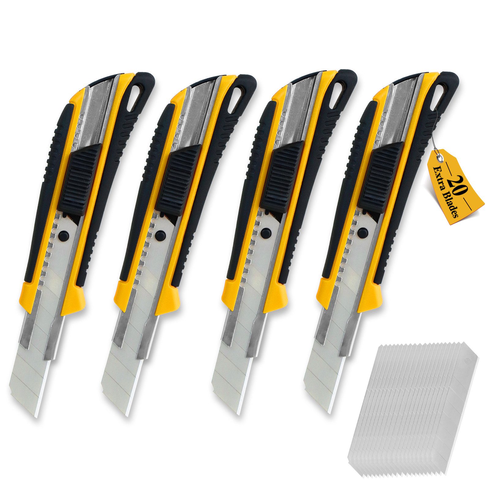 CCLIFE Montagewerkzeug Cuttermesser Kartonmesser mit Ersatzklingen, (4-tlg) günstig online kaufen