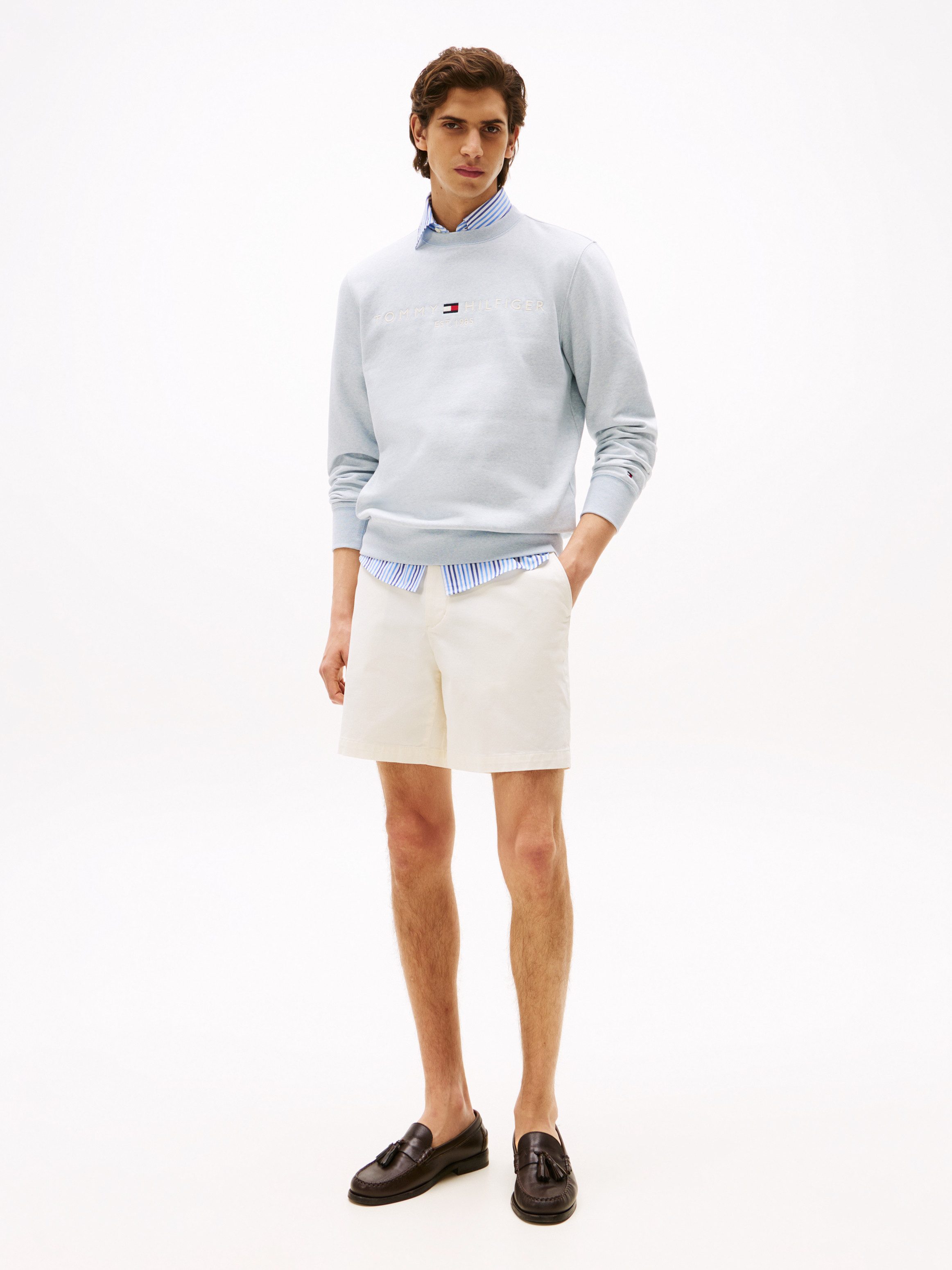 Tommy Hilfiger Sweatshirt TOMMY LOGO SWEATSHIRT mit Rundhals und Stickerei günstig online kaufen