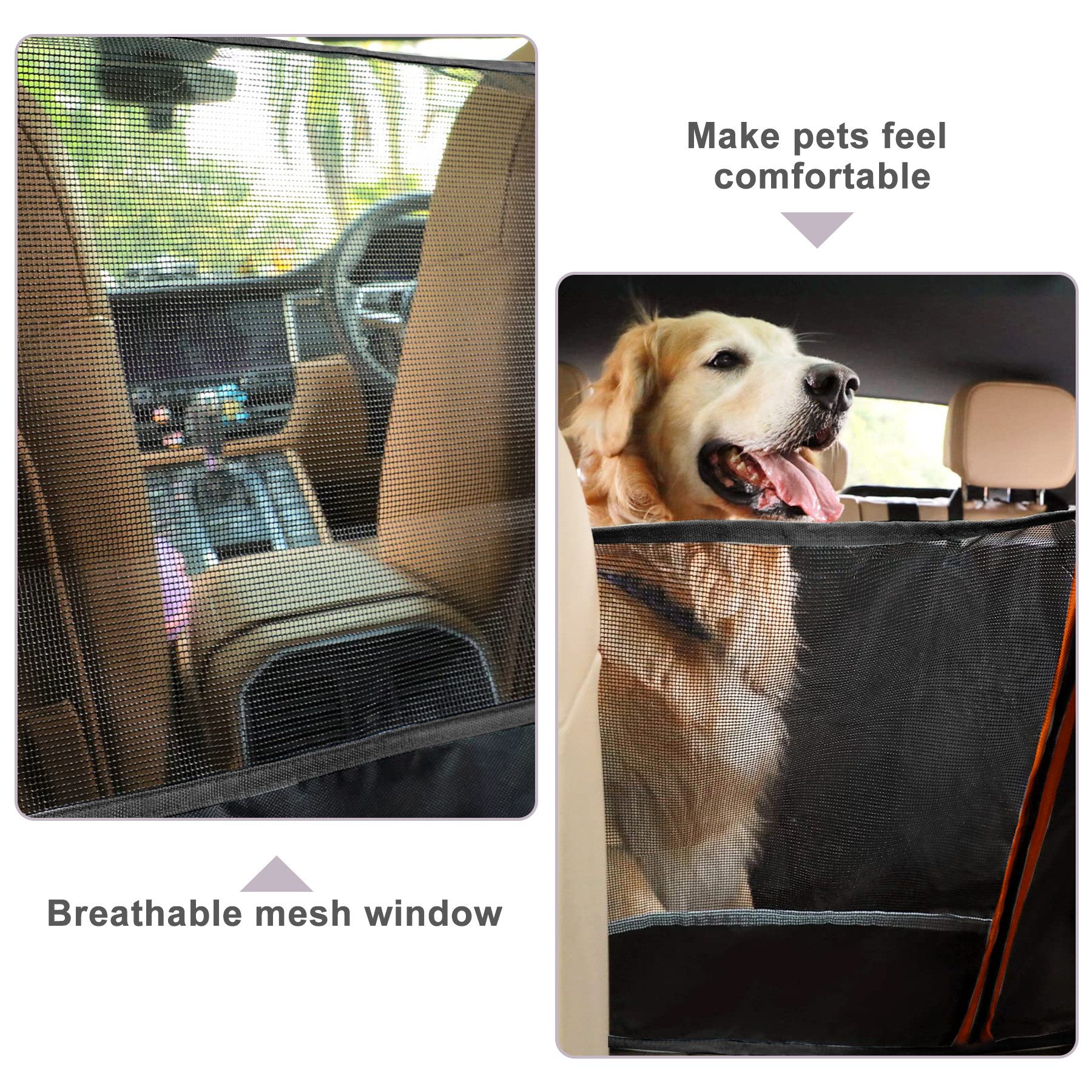 CALIYO Tierdecke Autoschondecke Hund Rücksitz mit Seitenschutz, Kratzfest Autodecke Hundematte Auto, Hunde Autositz 147x137cm