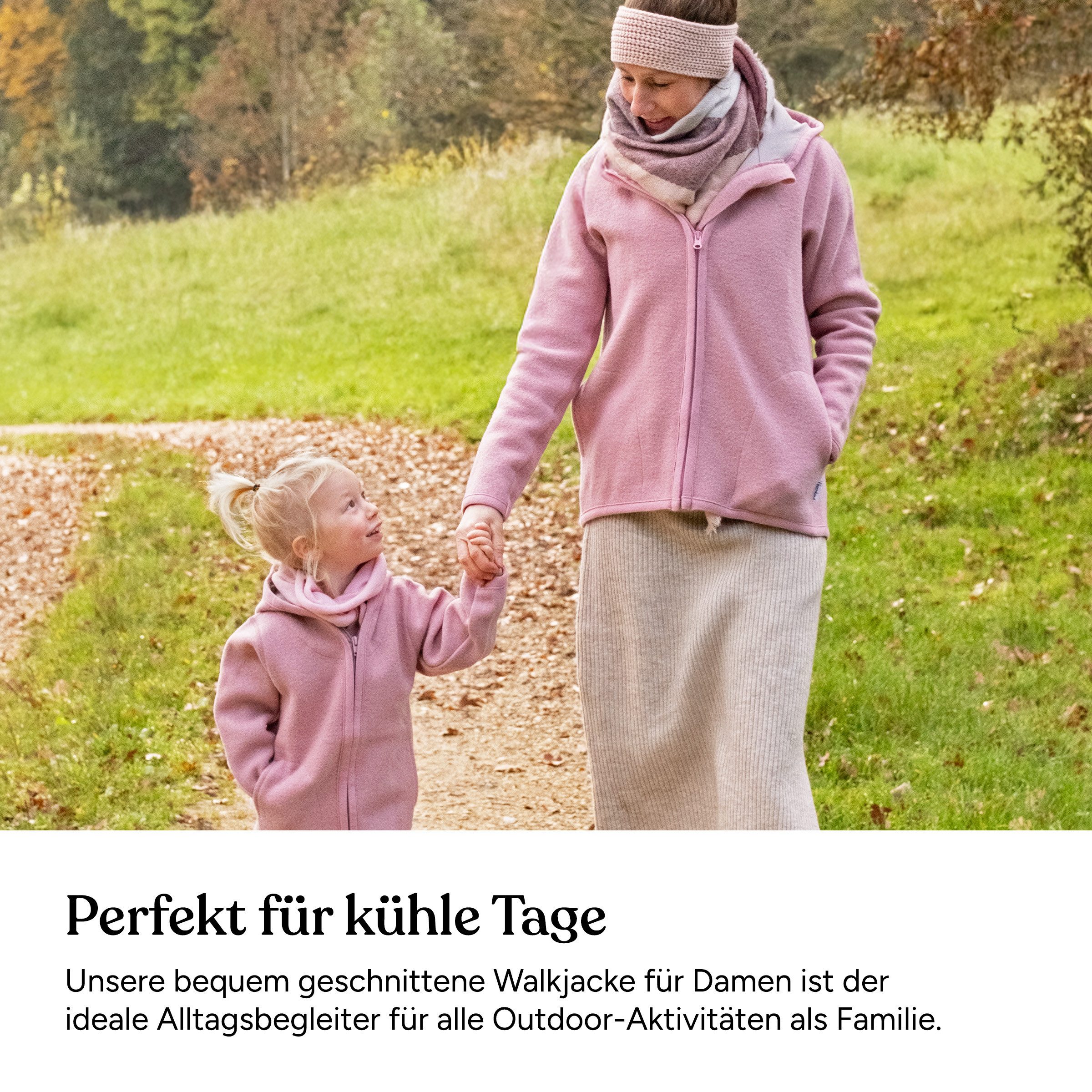 Ehrenkind Walkjacke Damen-Walkjacke aus Merino-Schurwolle mit Kapuze Atmungsaktiver Wollwalk aus reiner Merino-Schurwolle – Bild 2 von 5