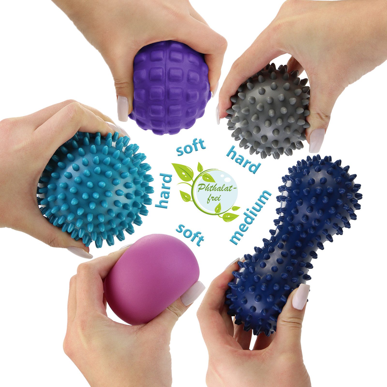 ALPIDEX Massageball ALPIDEX Massagebälle 5er Set in verschiedenen Härtegraden – Bild 4 von 5