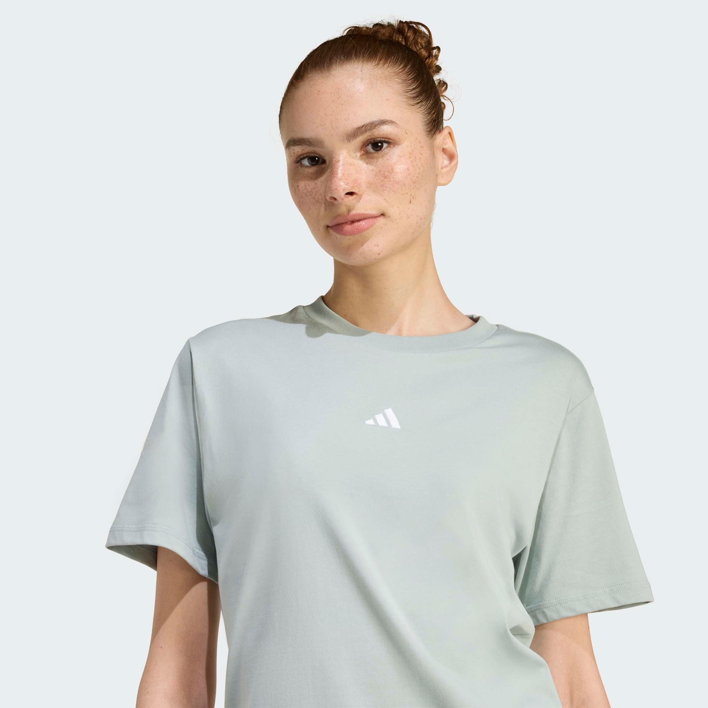 adidas Sportswear T-Shirt ESSENTIALS BAUMWOLL-, KLEINES LOGO mit kleinem 3-Streifen Logo auf der Brust, ohne Verschluss – Bild 5 von 5