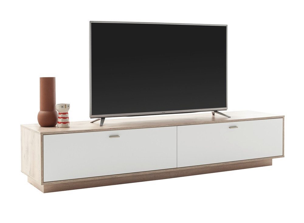 MCA furniture Lowboard Lowboard TV-Board Santerno, weiß / Wildeiche