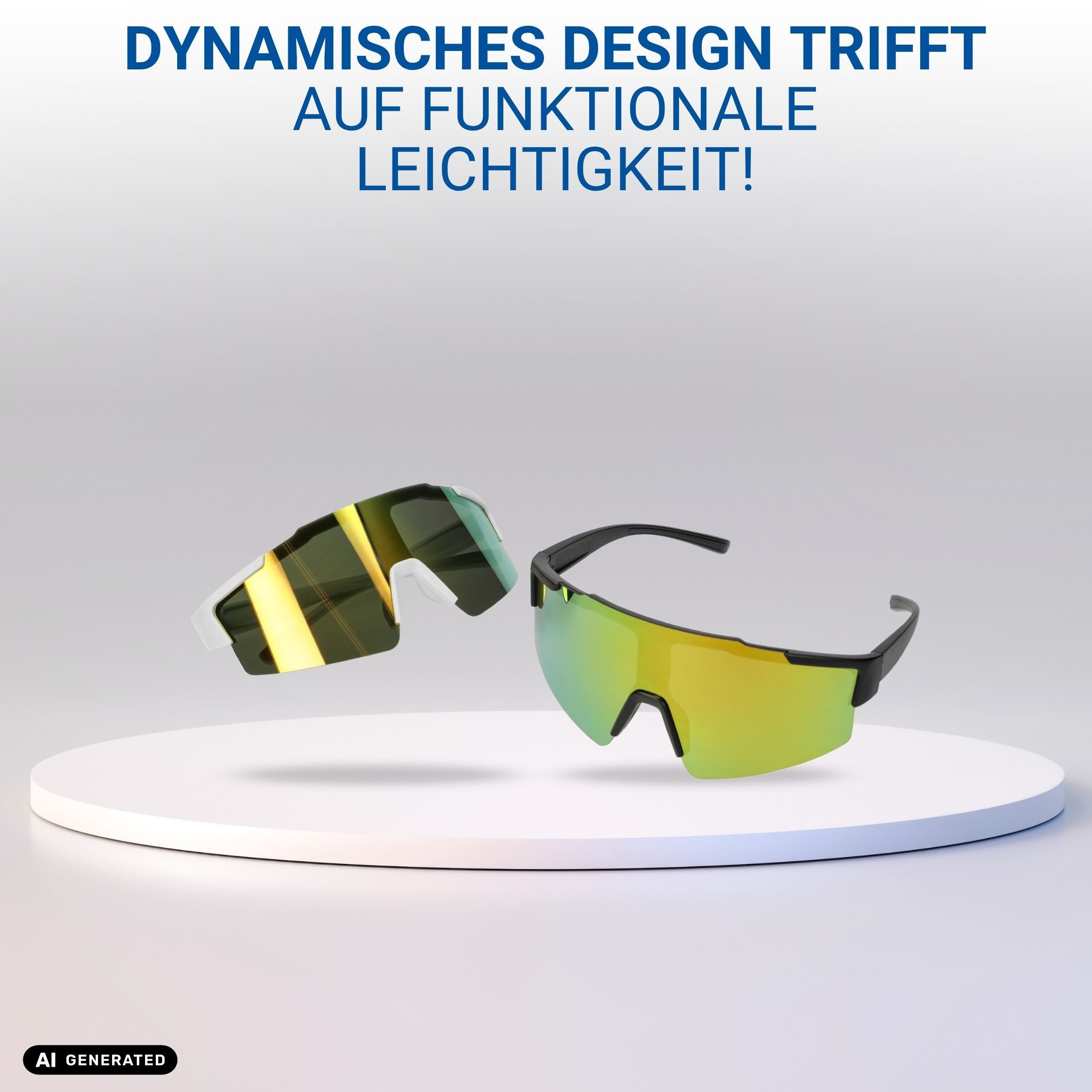 elasto Sonnenbrille Schnelle Brille mit verspiegelten Gläsern für Sport – Bild 5 von 5