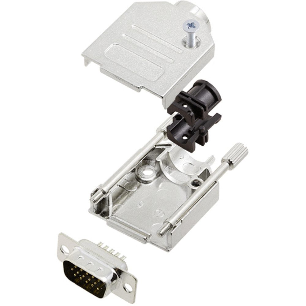 TRU COMPONENTS TRU COMPONENTS TCDTZK09HDP15K 7709036 D-SUB Stiftleisten-Set 180 ° Pol Elektro-Kabel