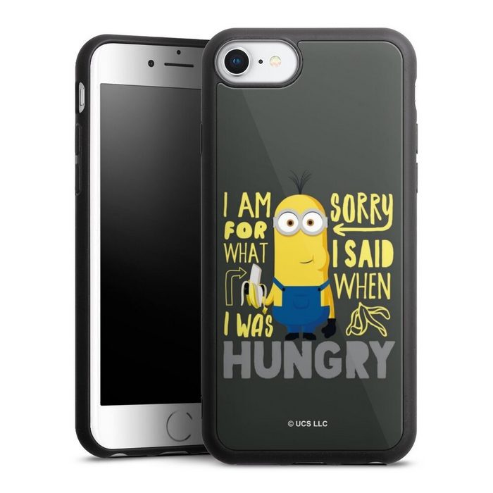 DeinDesign Handyhülle Minions Kevin Banane Minions Hungry Apple iPhone 7 Gallery Case Glas Hülle Schutzhülle 9H Gehärtetes Glas
