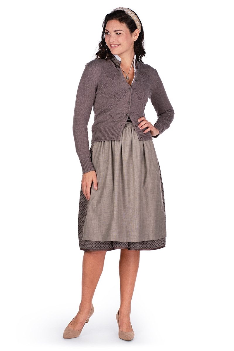 Spieth & Wensky Trachtenjacke Trachten Strickjacke - BRESCIA - grau, nuss