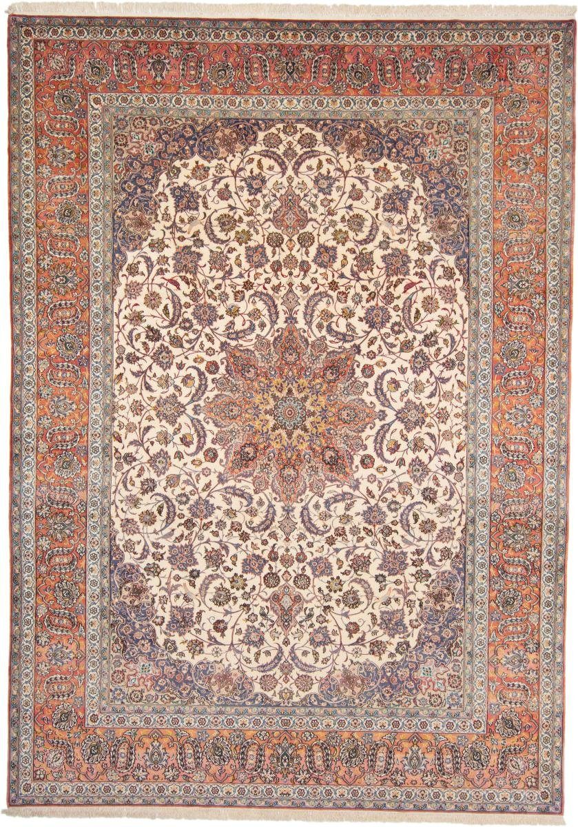 Orientteppich Isfahan 256x361 Handgeknüpfter Orientteppich / Perserteppich, Nain Trading, rechteckig, Höhe: 8 mm