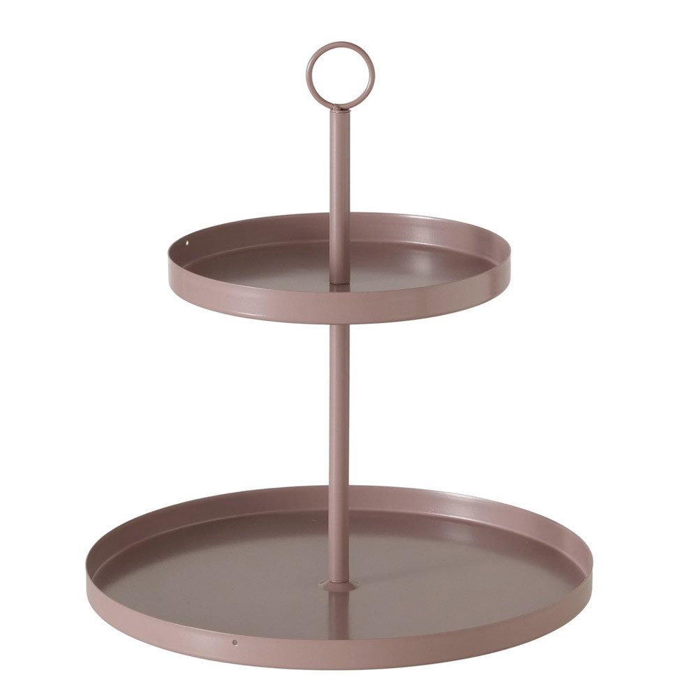 BOLTZE Etagere Etagere SAMINA braun aus Metall Dekoetagere lebensmittelgeeignet H34cm