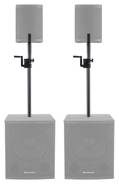 Pronomic Distanzrohr mit Kurbel - Distanzstange mit M20-Gewinde Lautsprecherständer, (SPS-C-8AS, 2-tlg., 2 Stück im Spar-Set, Max. Belastbarkeit: 50 kg)