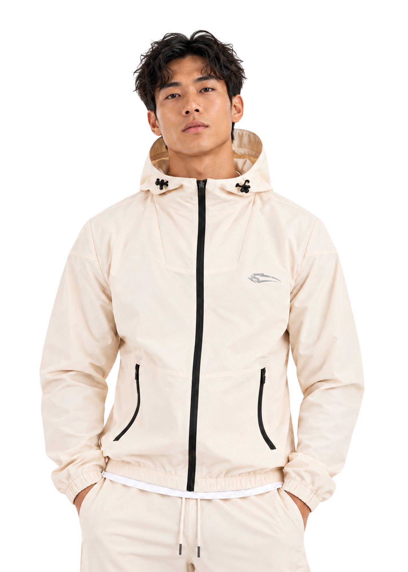 Smilodox Outdoorjacke Lorenzo Windbreaker, Wasserabweisende Übergangsjacke mit Kapuze elastisch, Kapuze, Belüftungsöffnungen, verstellbarer Saum