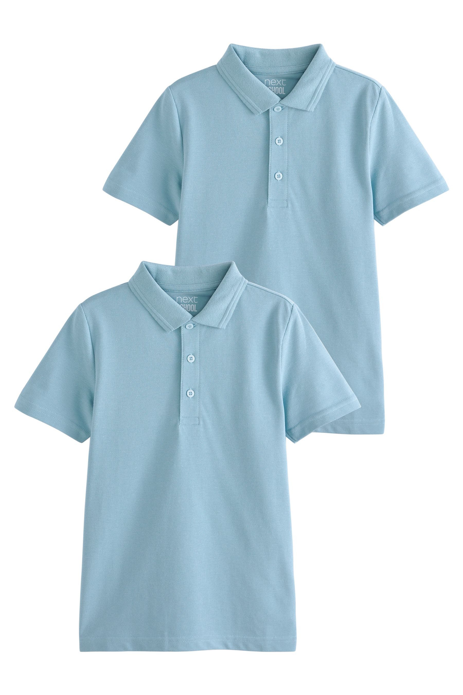 Next Poloshirt Schul-Poloshirts aus Baumwolle im 2er-Pack (2-tlg)