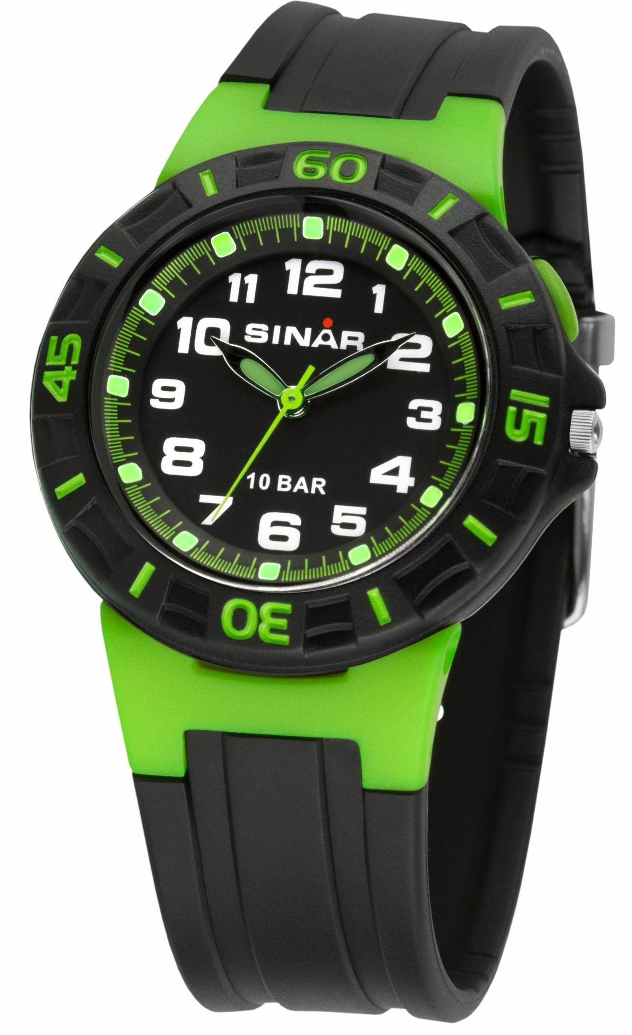 SINAR Quarzuhr XB-20-3, Armbanduhr, Kinderuhr, Jungen, bis 10 bar wasserdicht, Geschenkidee