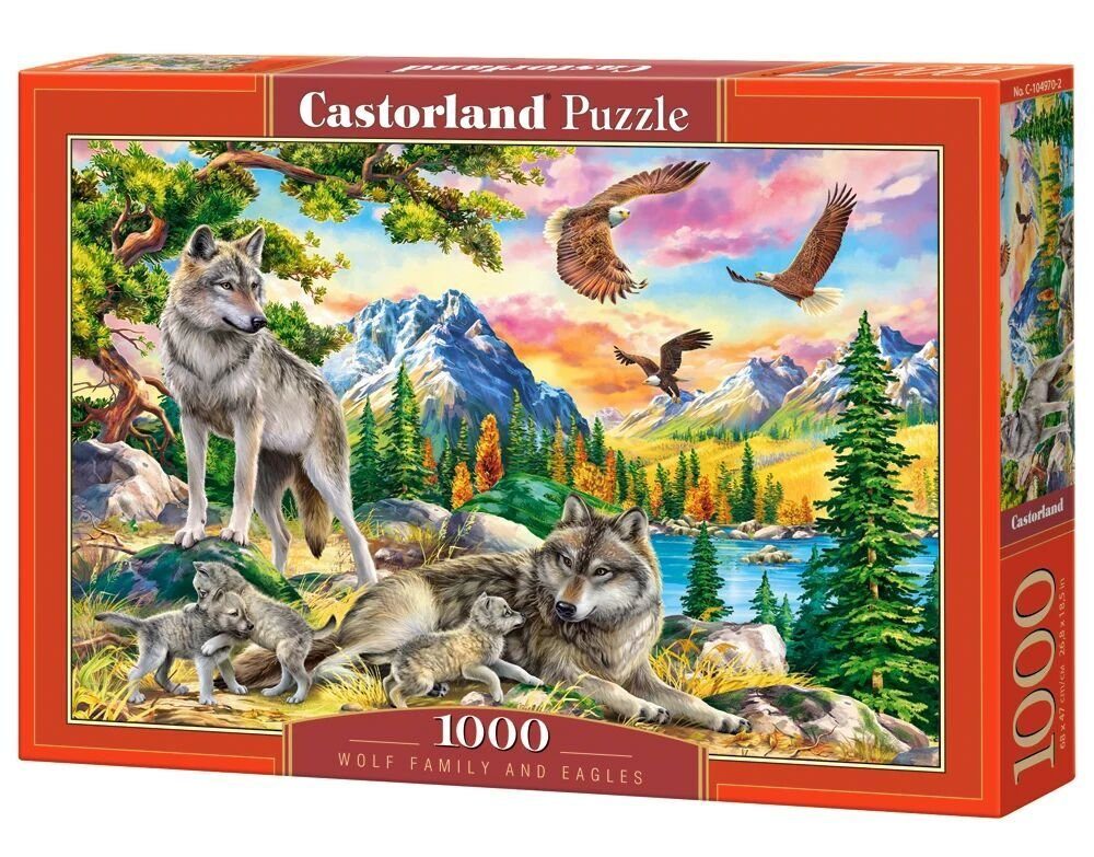 Castorland Puzzle Castorland C-104970-2 Wolf Family and Eagles Puzzle 1000 Teile - NEU, Puzzleteile