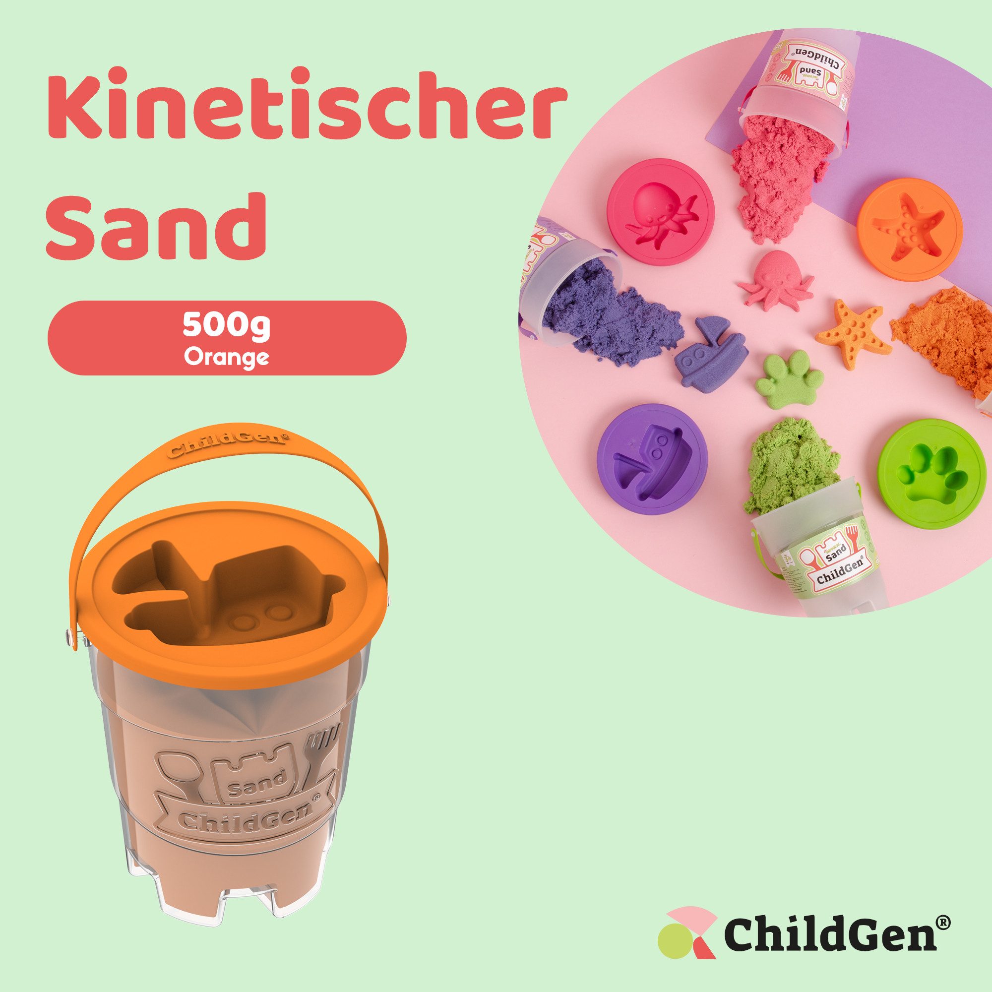 ChildGen Sandkasten Kinetischer Sand, Natürlich, ungiftig, günstig online kaufen