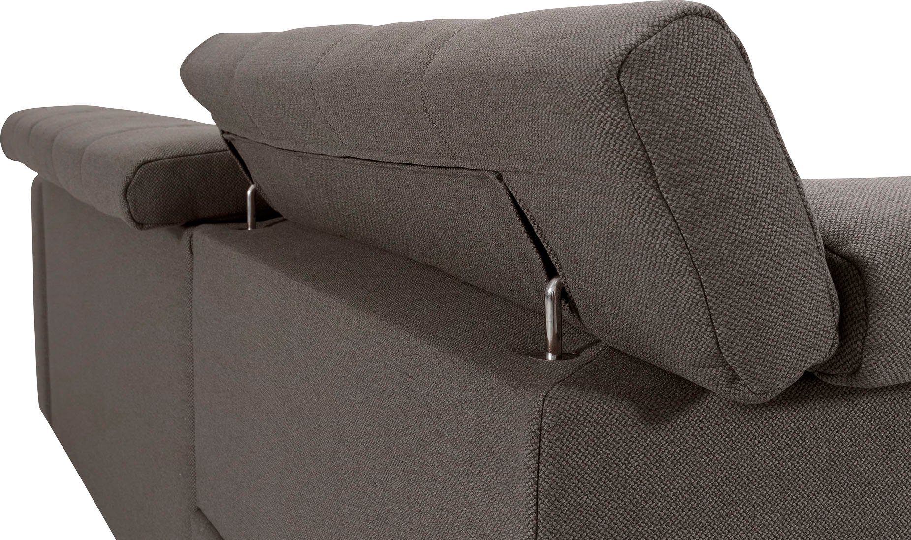exxpo - sofa und Ecksofa Bettfunktion Wahlweise fashion im Bettkasten Sitzbereich, Steppung Otusso, mit