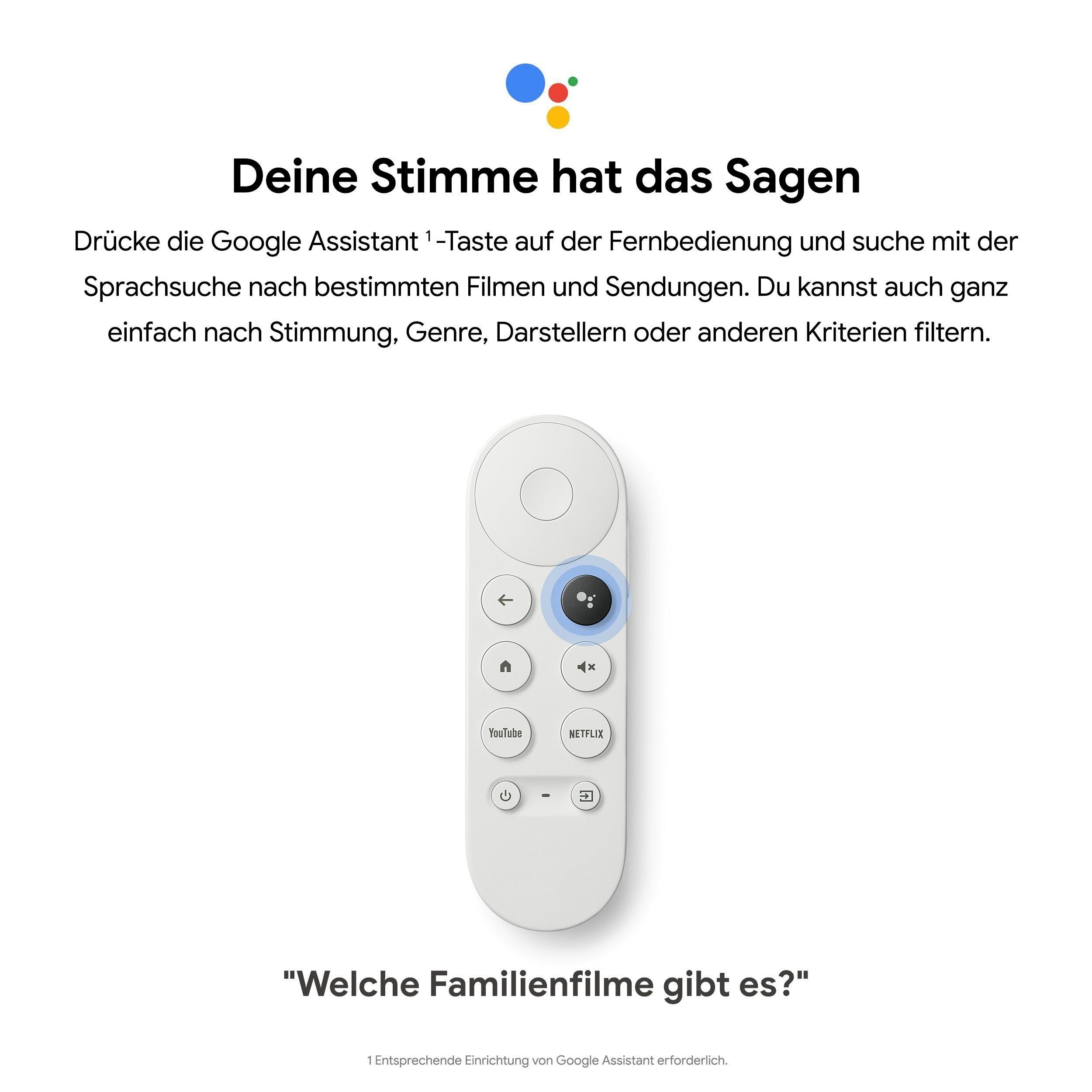 Google Streaming-Box Google Chromecast (1 St) mit Google TV