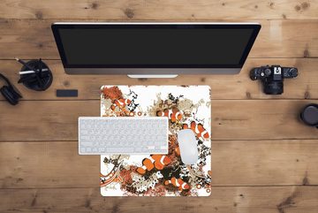 MuchoWow Gaming Mauspad Öffentlich - Fisch - Koralle - Muster (1-St), Mousepad mit Rutschfester Unterseite, Gaming, 40x40 cm, XXL, Großes