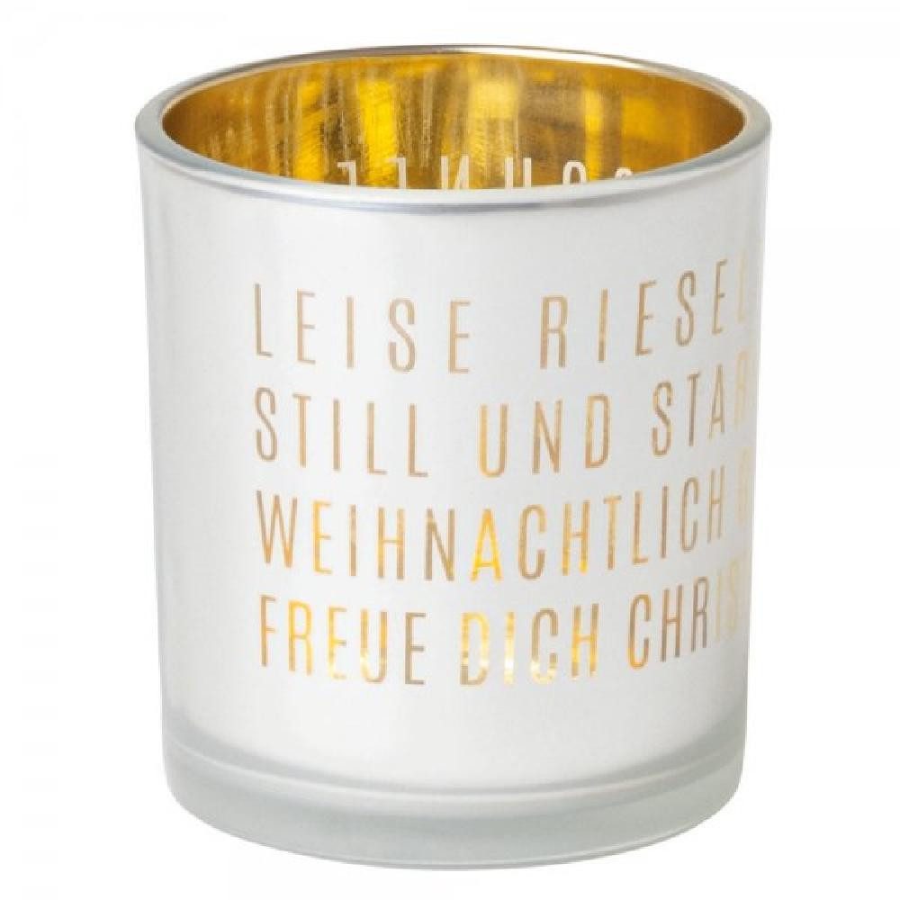 Räder Kerzenhalter Design Teelicht Glanzlicht Leise rieselt ... (8cm) günstig online kaufen