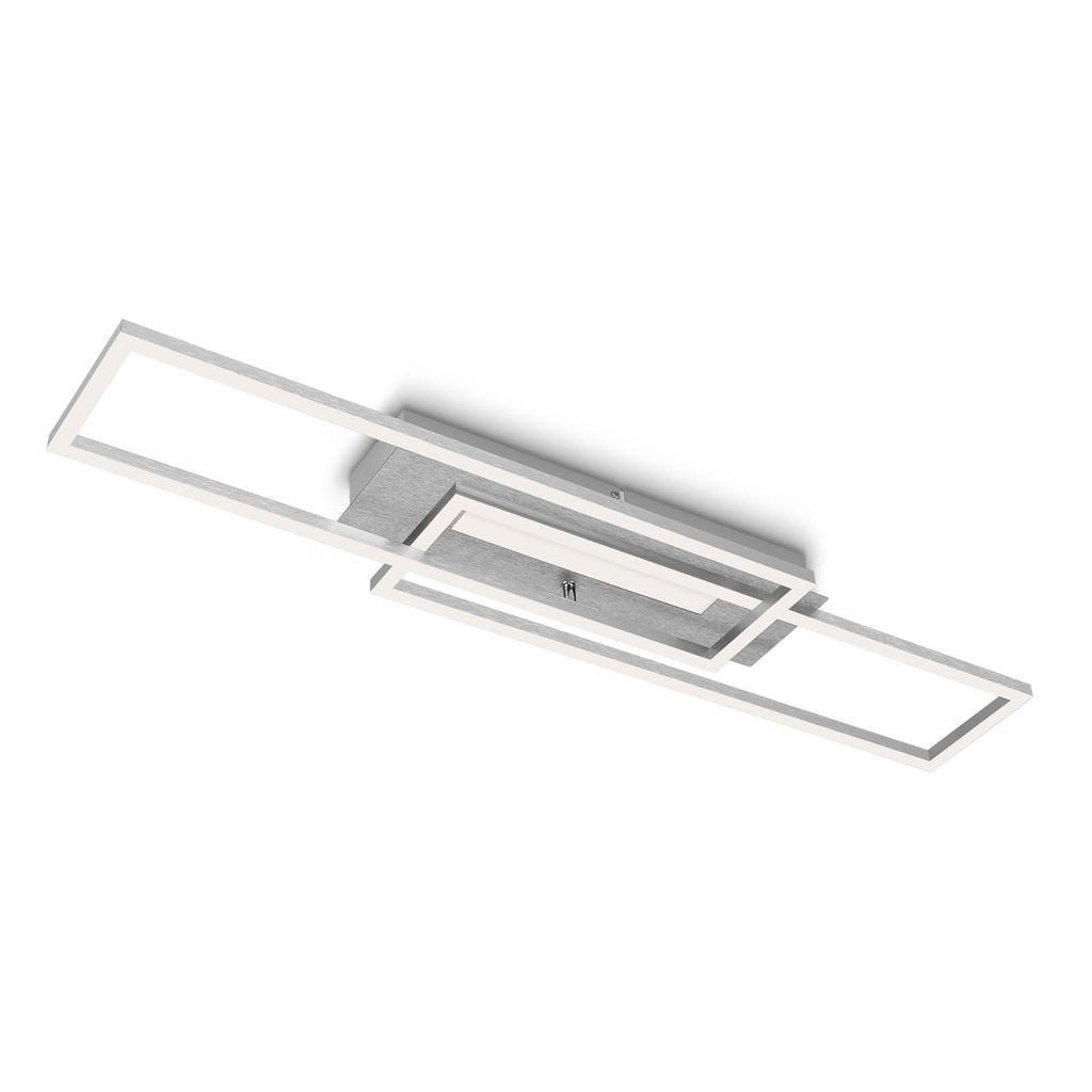 Briloner Leuchten LED Deckenleuchte 3546-018, getrennt schaltbar, LED fest integriert, 2700K - Extra-Warmweiß, Deckenlampe Memoryfunktion 3000K 40W 4400lm 82,7x19x8cm
