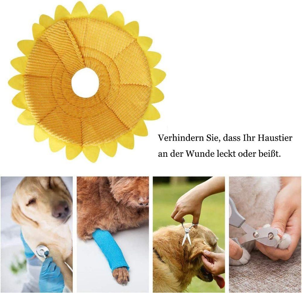 Weich Schutz Haustier Nackenschutz für Bequem Gelb(stil2) GelldG Recovery Kissen Hautpflege-Set