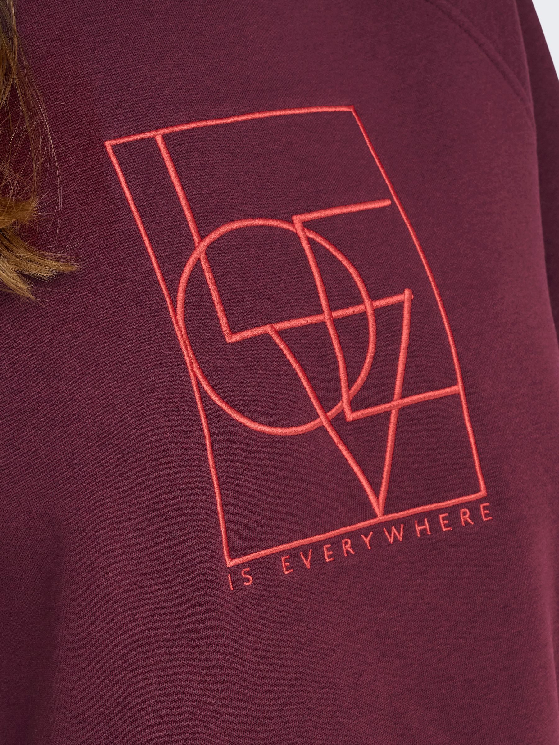 JACQUELINE de YONG Longpullover Regular Fit Rundhals Langarm mit Print JDYBAMBI L/S EMB SWEAT JRS