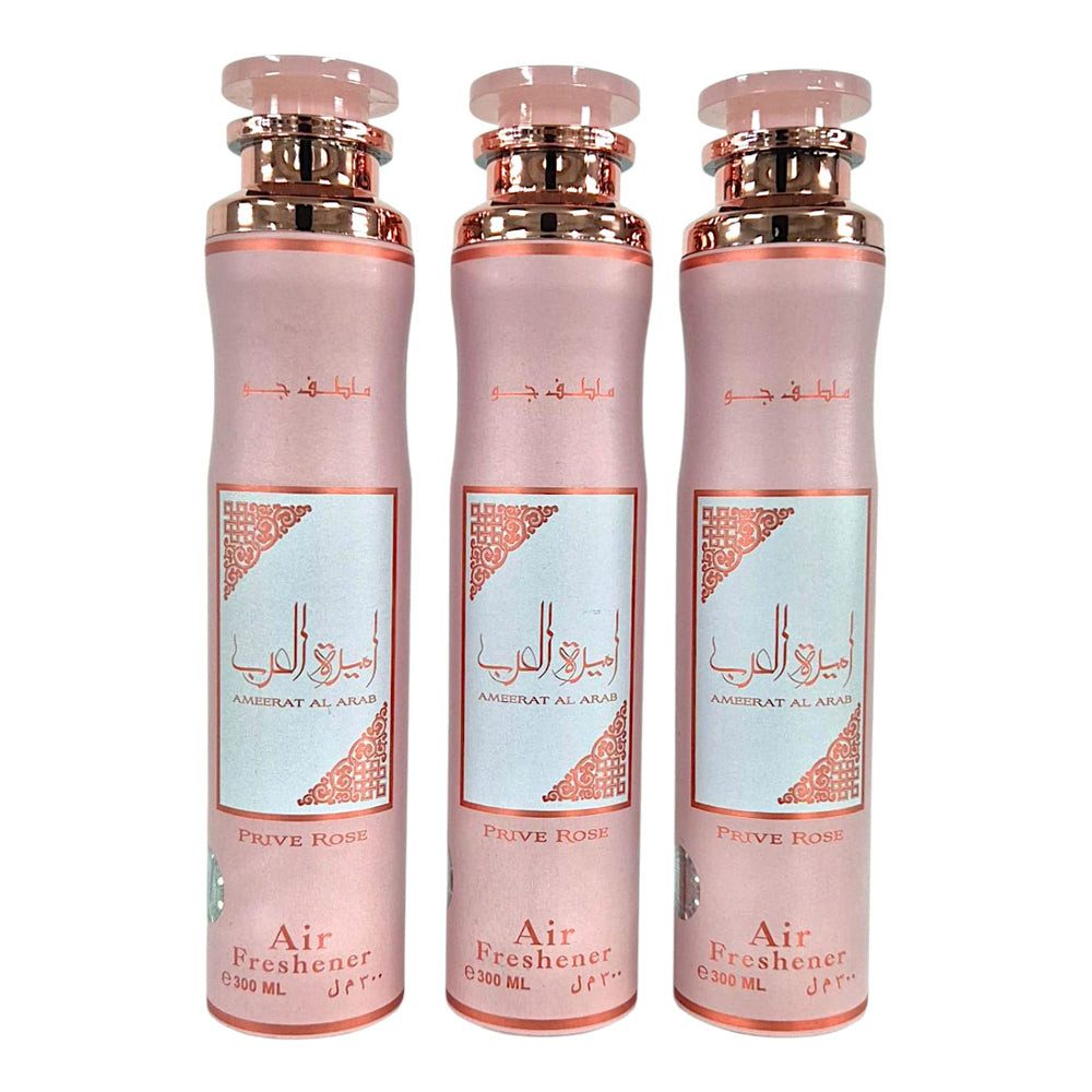 Lattafa Raumduft Lattafa Raumduft Set Lufterfrischer Ameerat Al Arab Prive Rose 3x300ml
