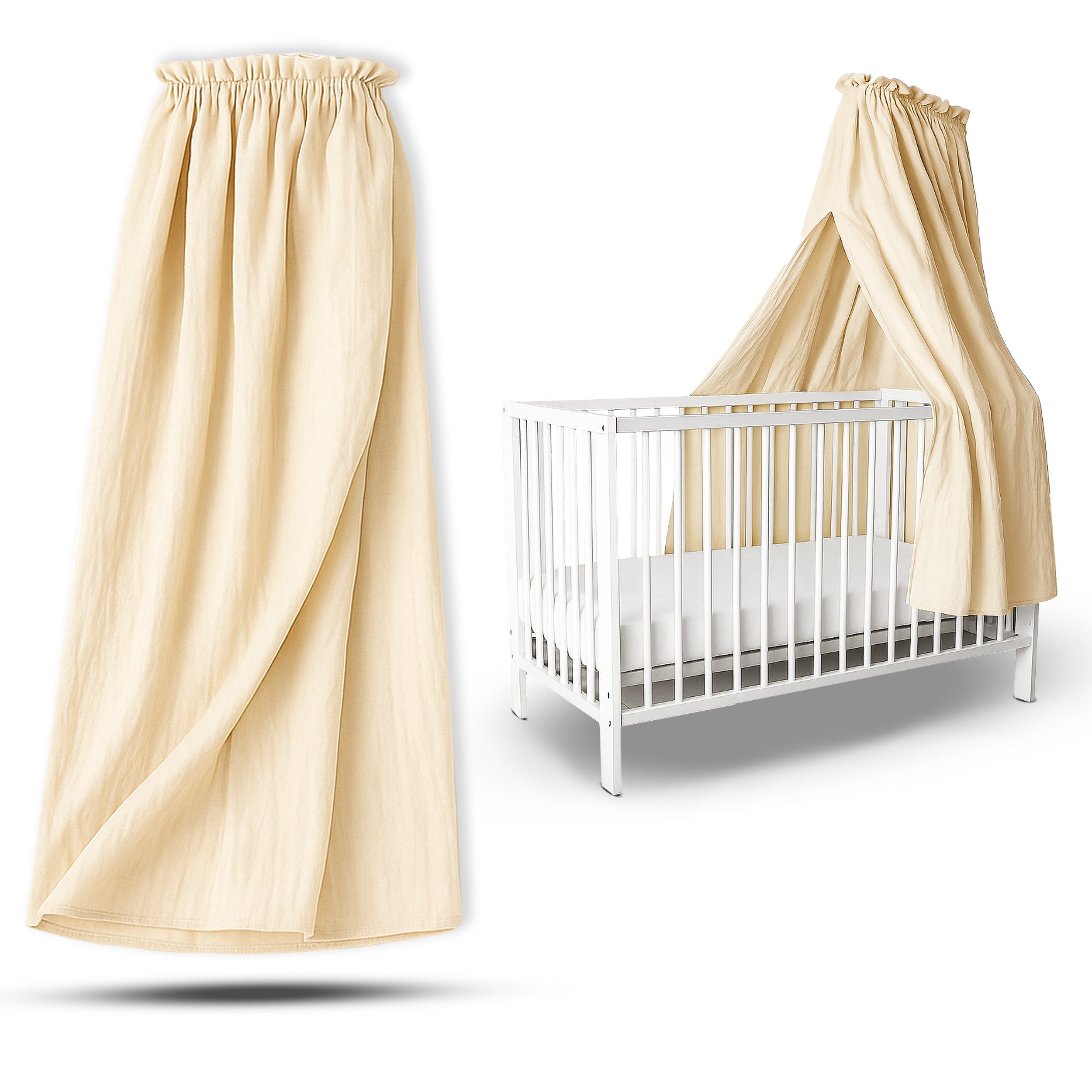 Babykajo Betthimmel Stoff + Ständer (Set, 1-tlg., in verschiedenen Varianten), Betthimmel Ständer mit Betthimmel für Babybetten