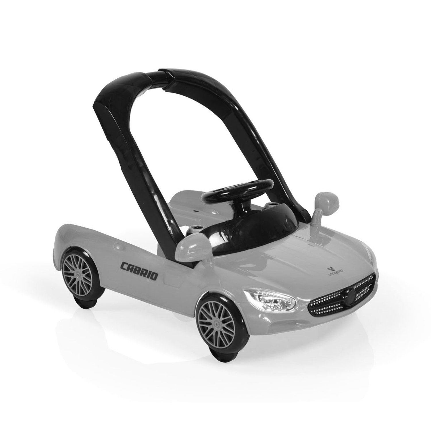 höhenverstellbar Auto-Design weiß in1, 2 Licht schwarz Lauflernhilfe mit Armaturenbrett Cabrio Lauflernhilfe Cangaroo