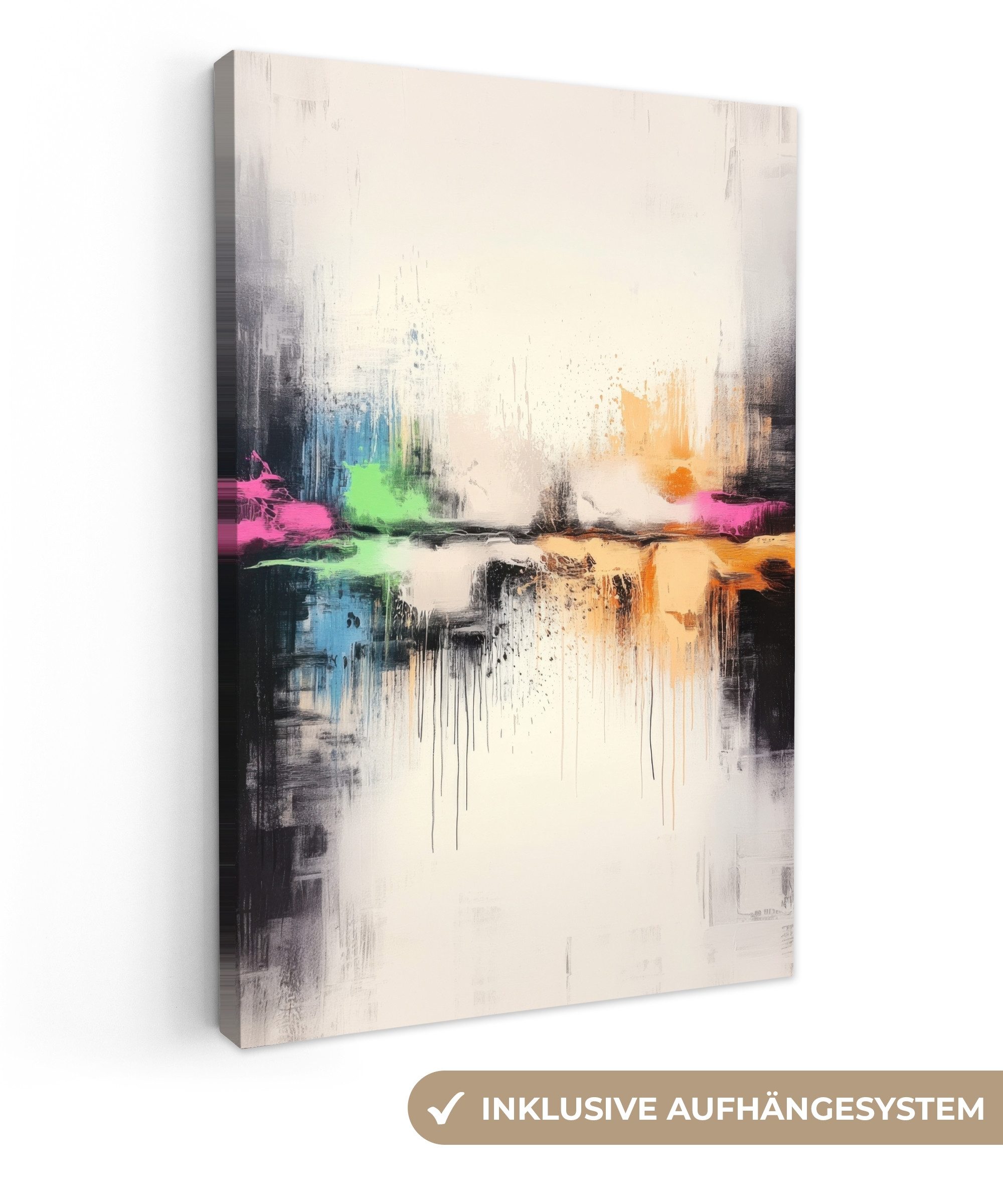 OneMillionCanvasses® Leinwandbild Abstrakt - Farbexplosion - Landschaft, Fo günstig online kaufen