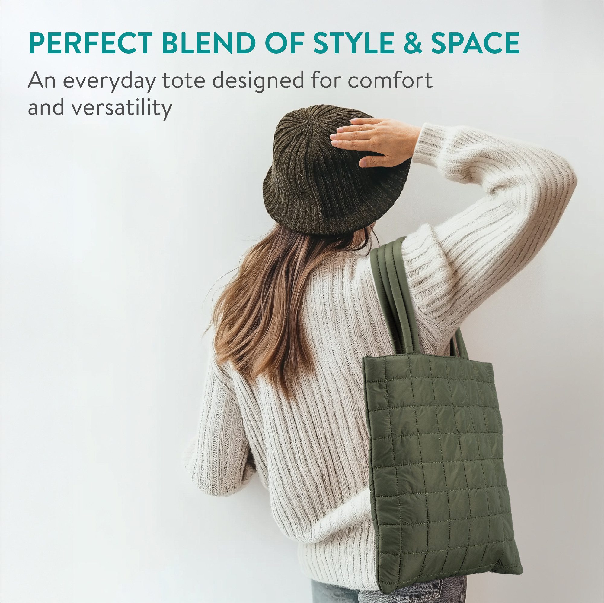 Navaris Handtasche Shopper - Leichte Puffer Bag - Shopper Tasche Damen Groß günstig online kaufen