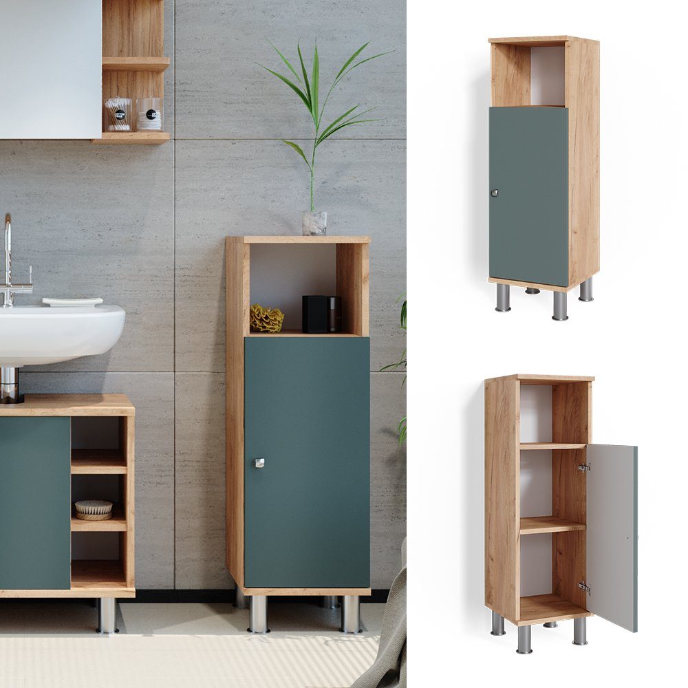 Vicco Midischrank Fynn, Grün/Goldkraft Eiche, 30 günstig online kaufen