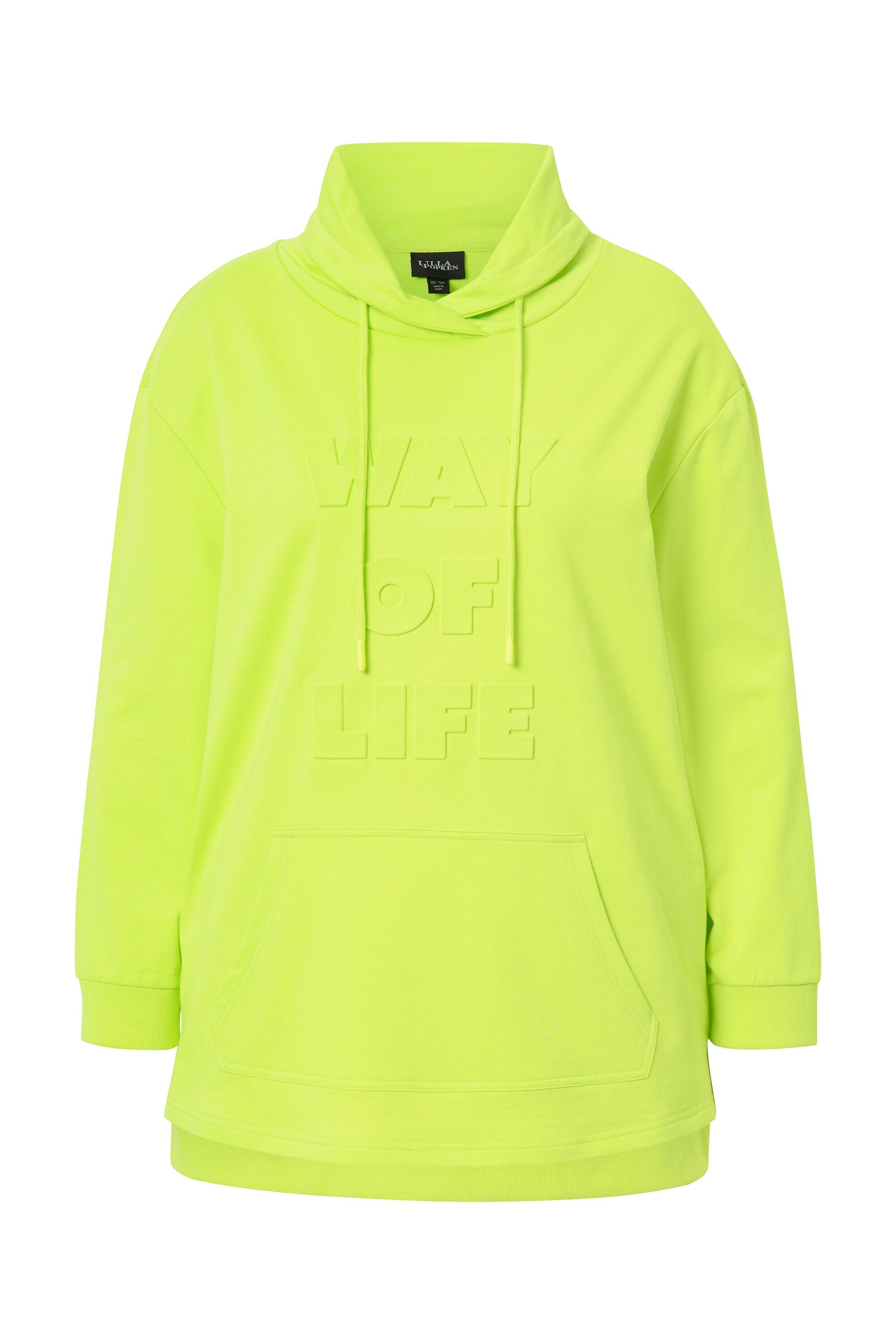 Ulla Popken Sweatshirt Sweatshirt 3D-Prägung Oversized Stehkragen Langarm günstig online kaufen