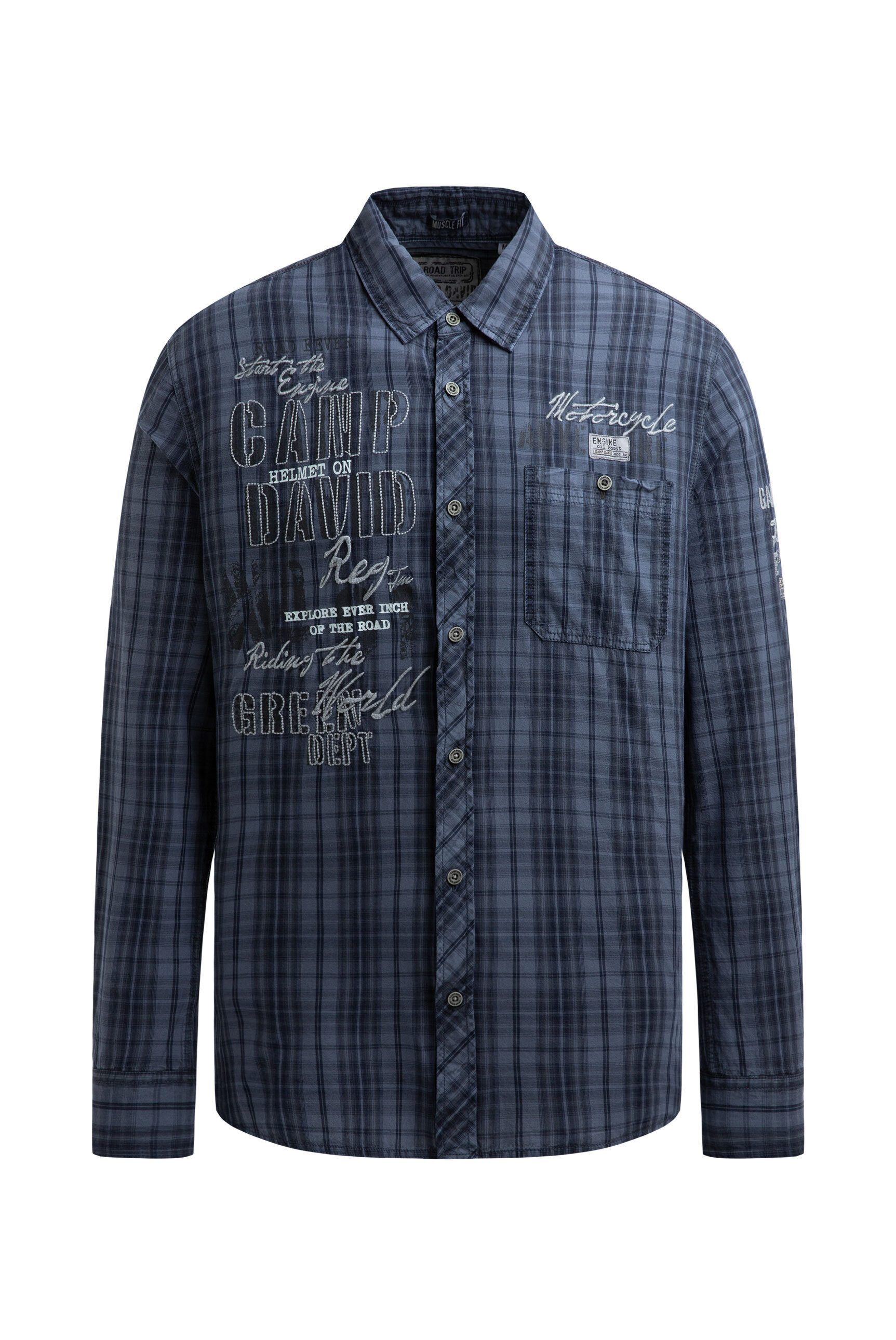 CAMP DAVID Langarmhemd mit Brusttasche günstig online kaufen