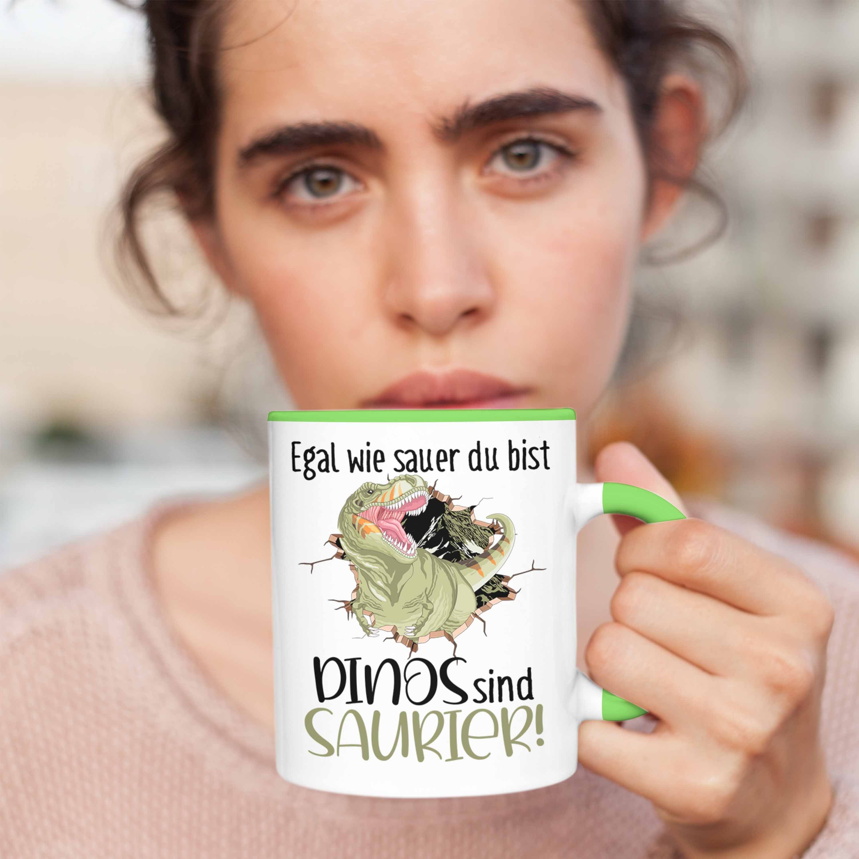 Jungen Grün Tasse Wie Dinosaurier Bist Du Tasse Jungs Geschenk Egal Trendation Sauer Spruch